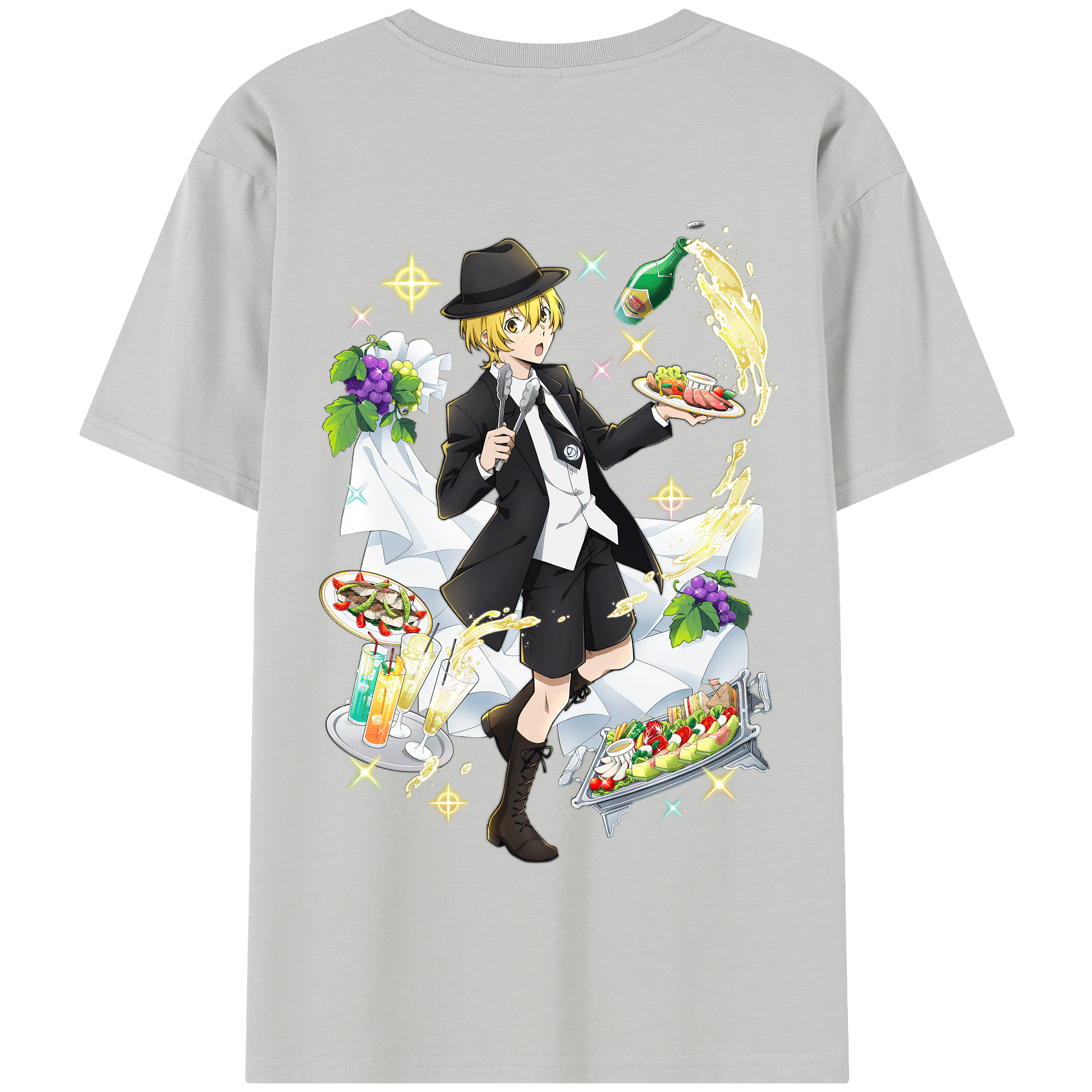（画像用） 文豪ストレイドッグス Bungo Stray Dogs 綿100％半袖Tシャツ（背面プリント）