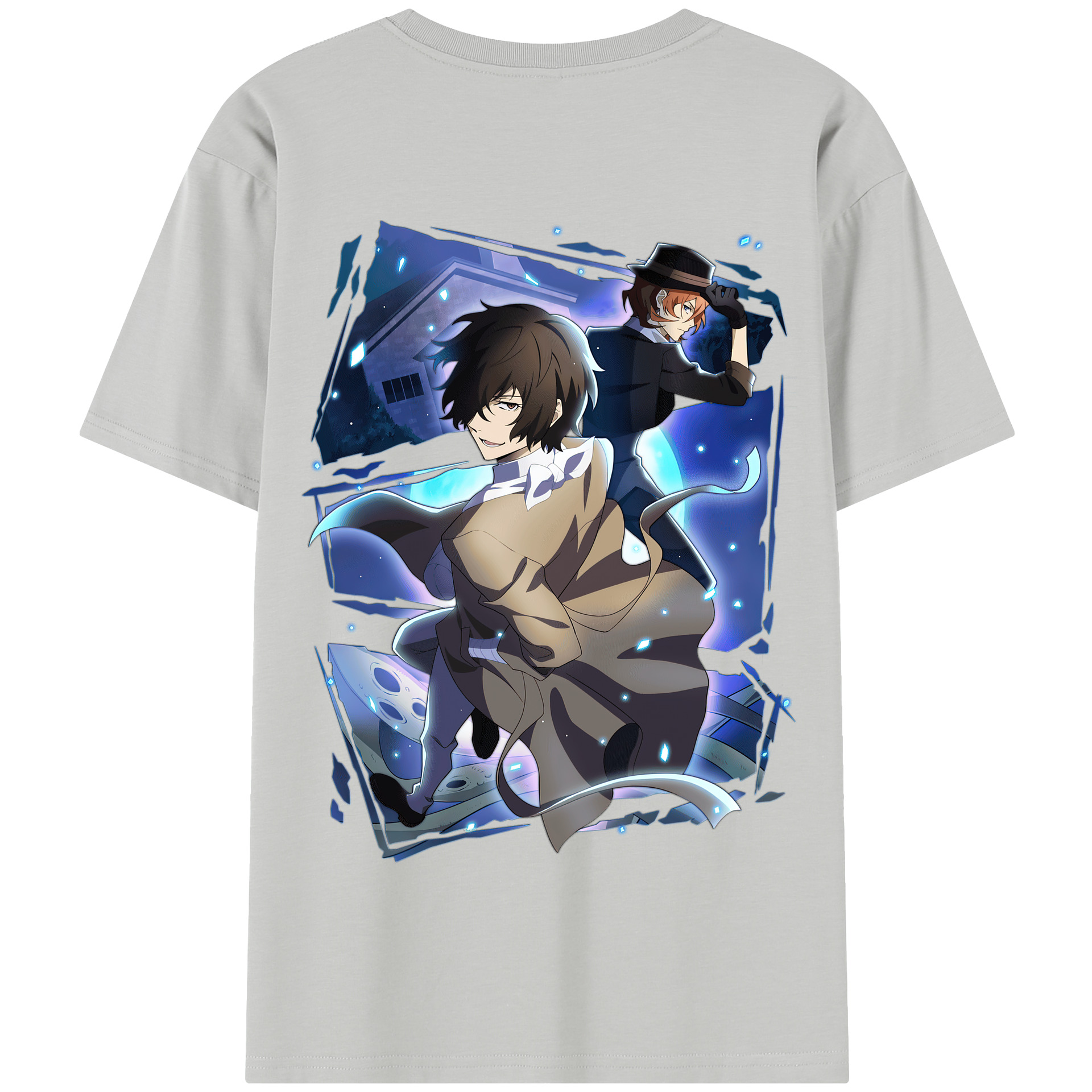 （画像用） 文豪ストレイドッグス Bungo Stray Dogs 綿100％半袖Tシャツ（背面プリント）