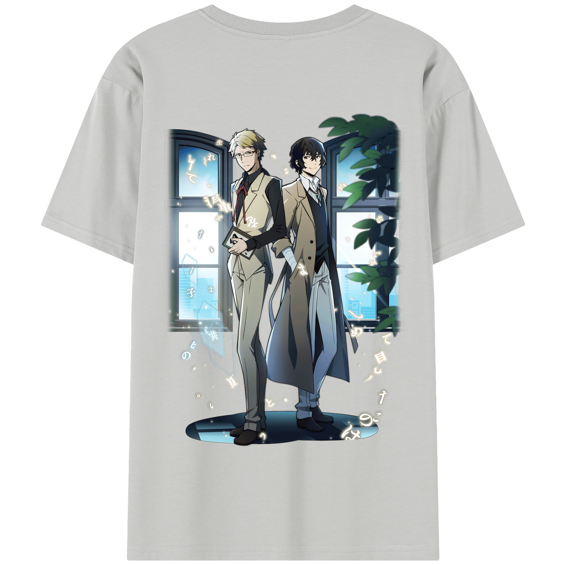 （画像用） 文豪ストレイドッグス Bungo Stray Dogs 綿100％半袖Tシャツ（背面プリント）