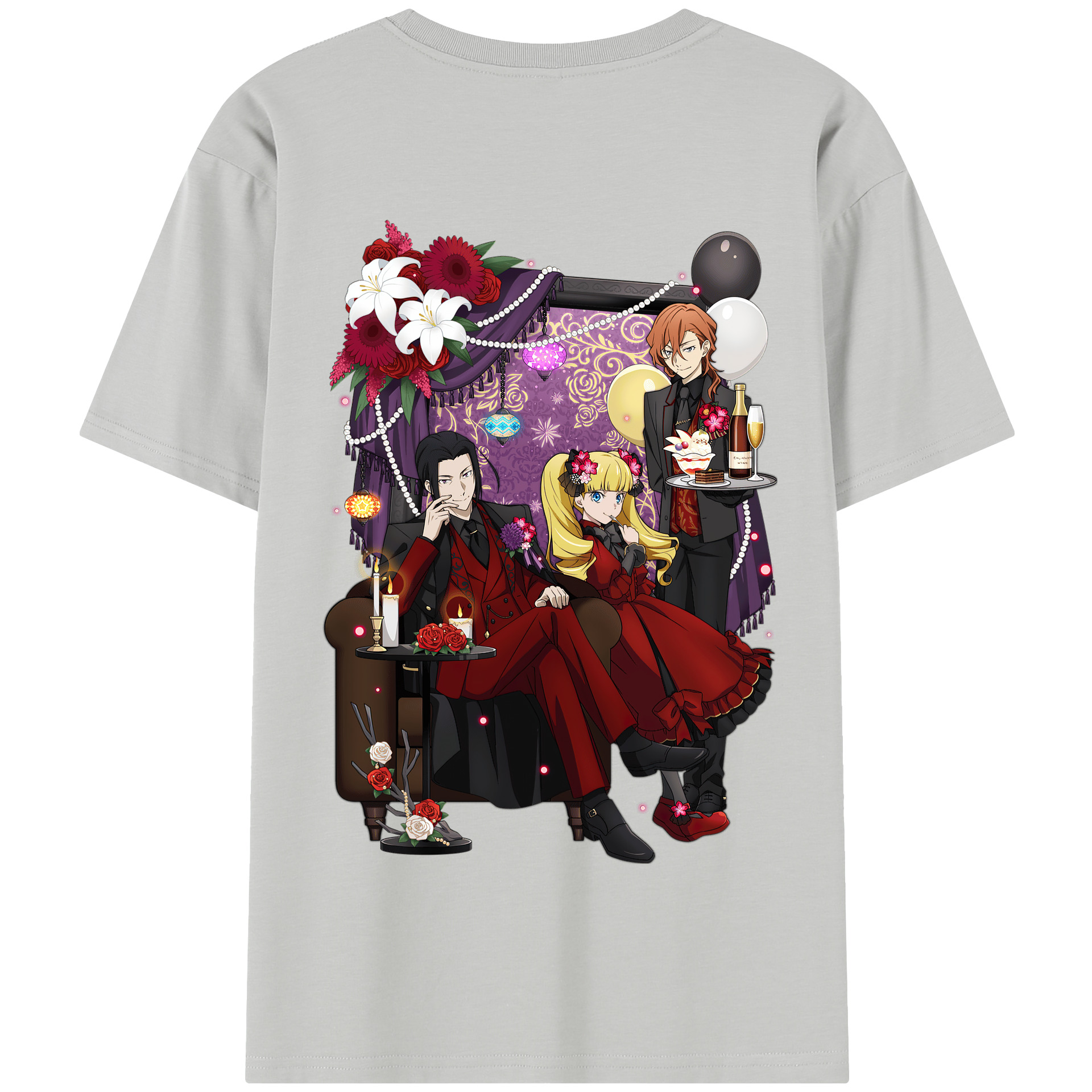 （画像用） 文豪ストレイドッグス Bungo Stray Dogs 綿100％半袖Tシャツ（背面プリント）