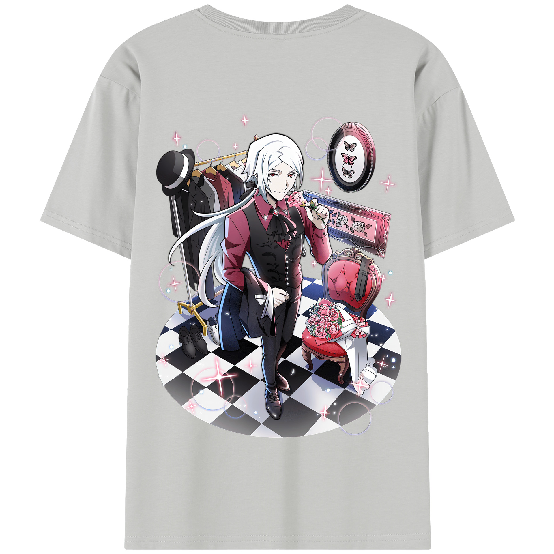 （画像用） 文豪ストレイドッグス Bungo Stray Dogs 綿100％半袖Tシャツ（背面プリント）