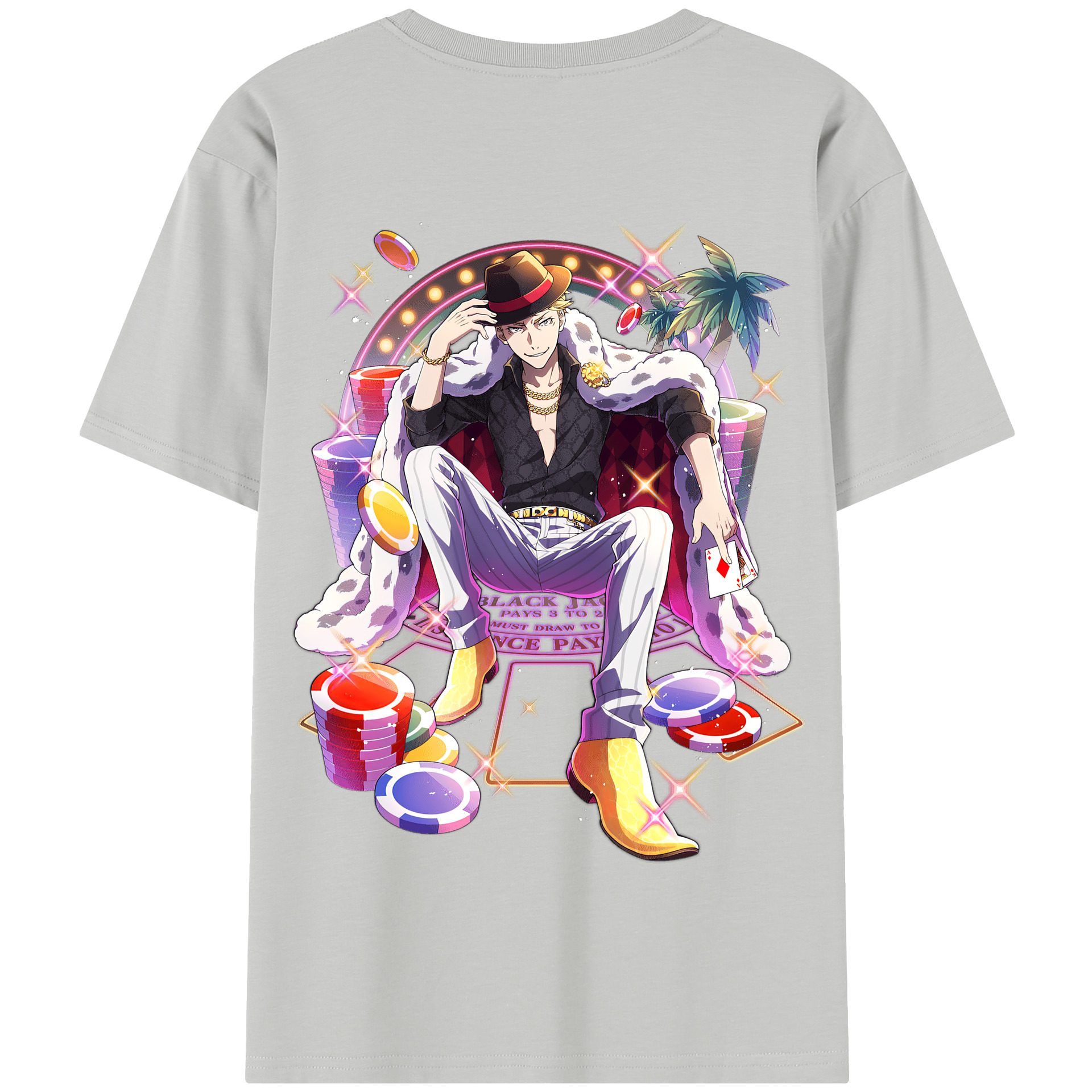 （画像用） 文豪ストレイドッグス Bungo Stray Dogs 綿100％半袖Tシャツ（背面プリント）