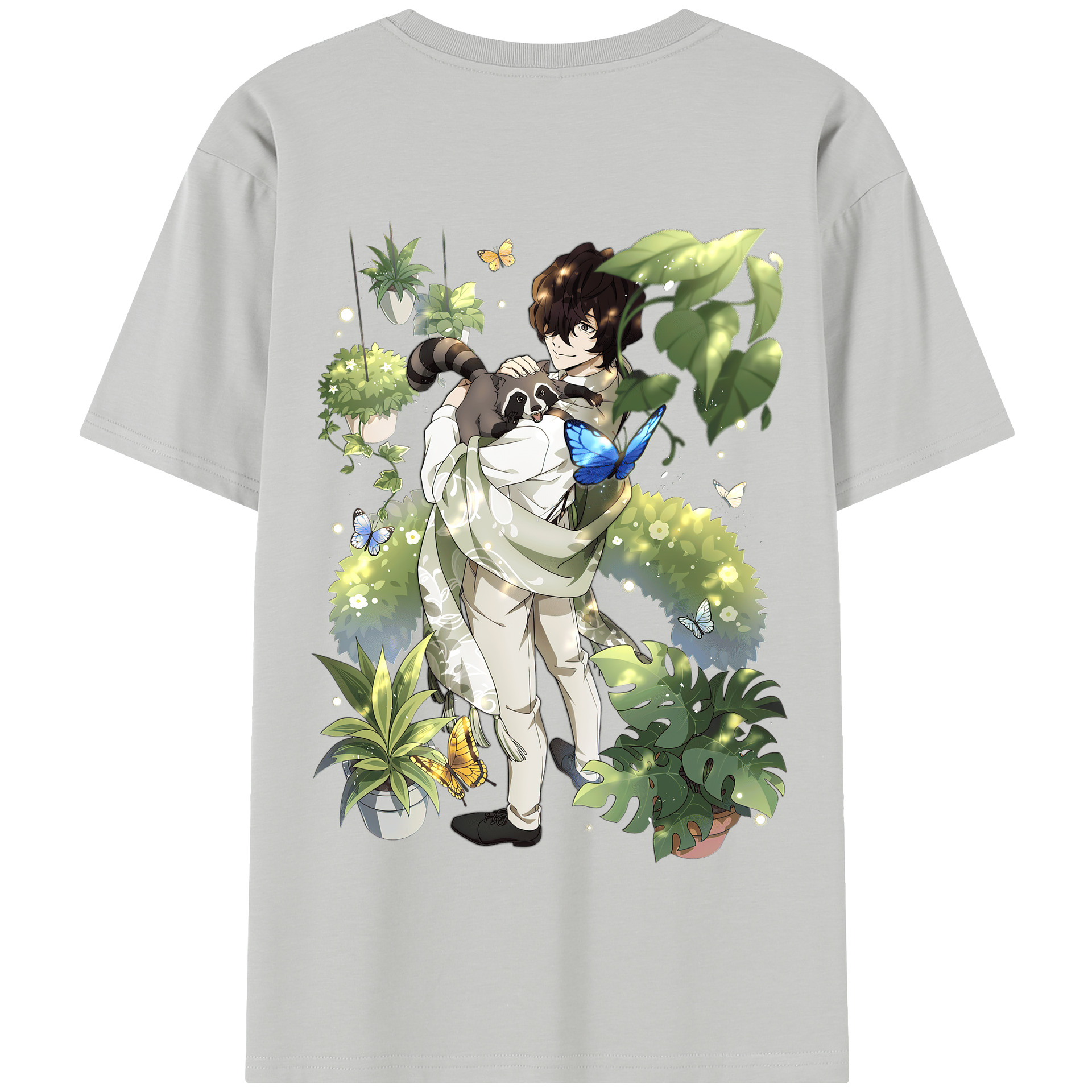 （画像用） 文豪ストレイドッグス Bungo Stray Dogs 綿100％半袖Tシャツ（背面プリント）