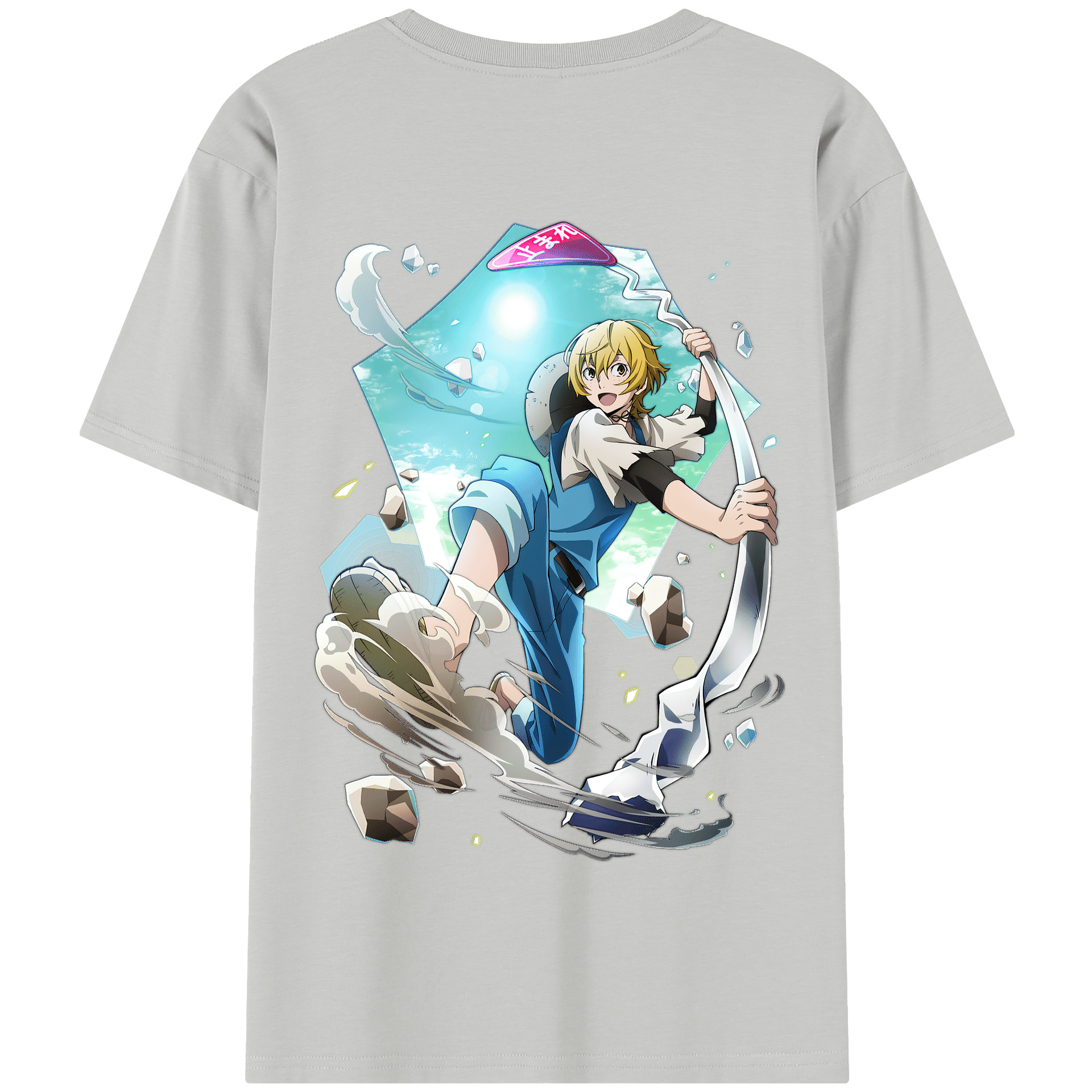 （画像用） 文豪ストレイドッグス Bungo Stray Dogs 綿100％半袖Tシャツ（背面プリント）