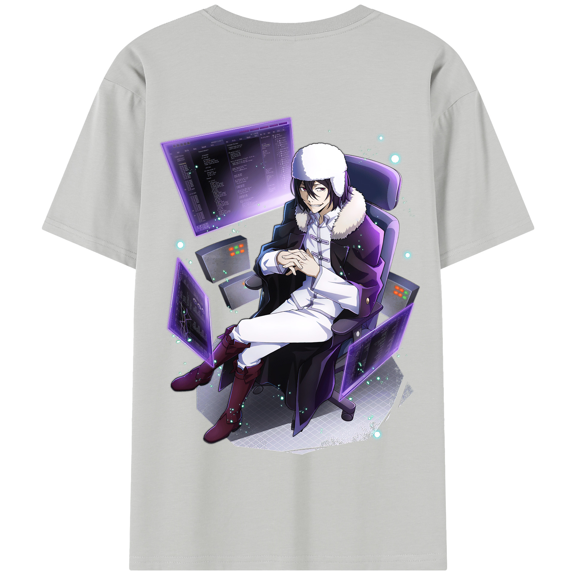（画像用） 文豪ストレイドッグス Bungo Stray Dogs 綿100％半袖Tシャツ（背面プリント）