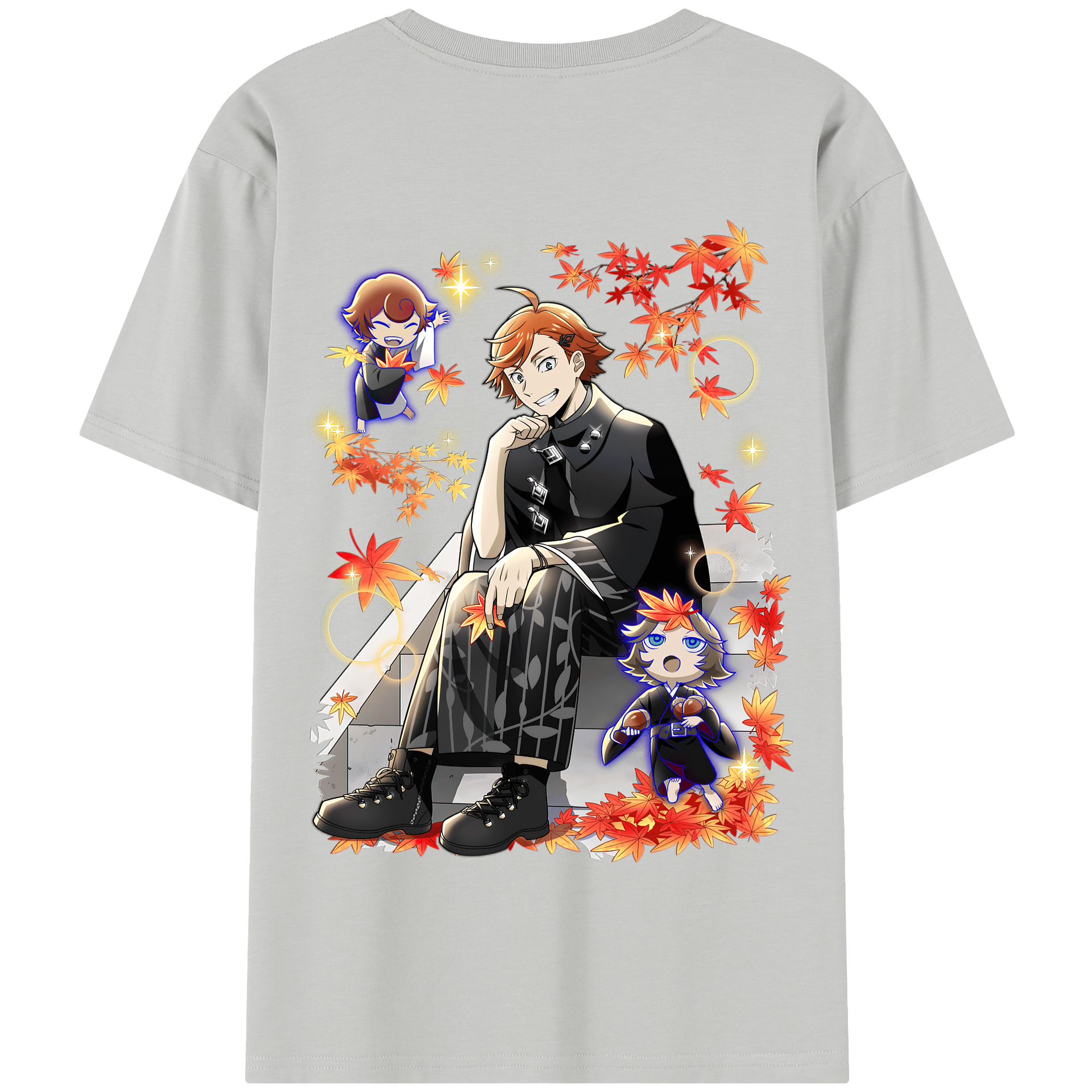 （画像用） 文豪ストレイドッグス Bungo Stray Dogs 綿100％半袖Tシャツ（背面プリント）