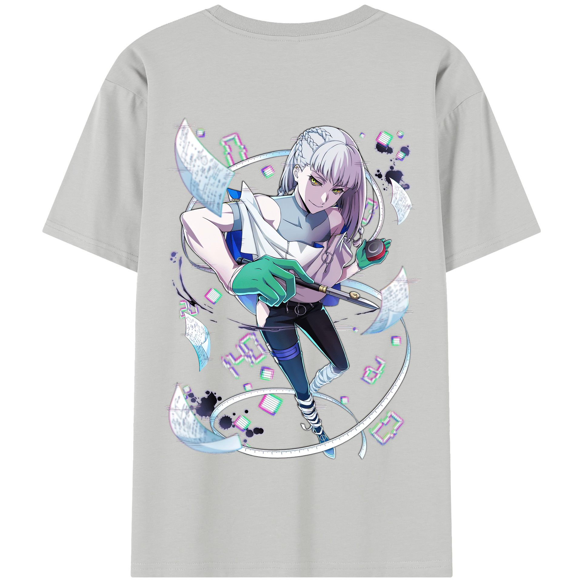 （画像用） 文豪ストレイドッグス Bungo Stray Dogs 綿100％半袖Tシャツ（背面プリント）