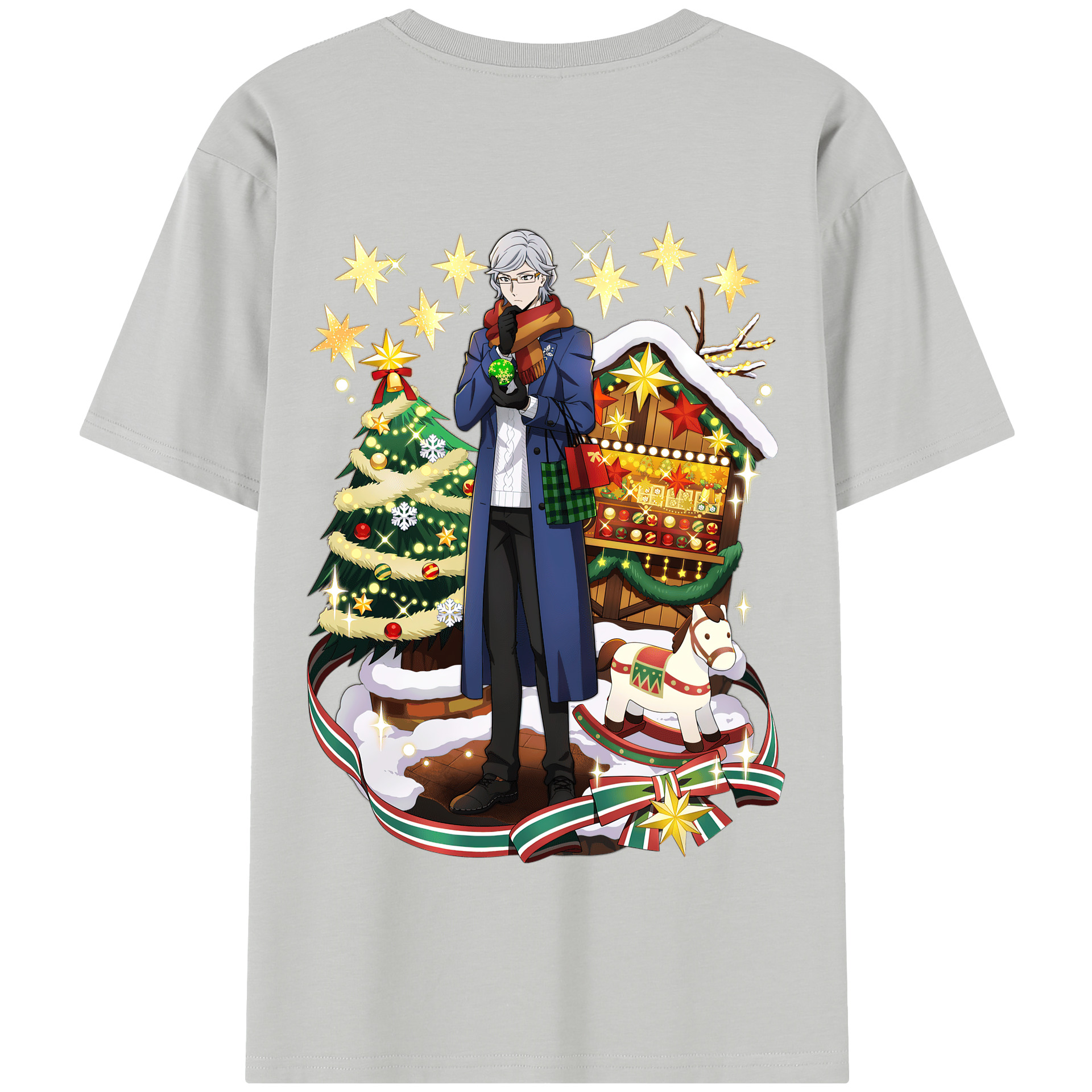 （画像用） 文豪ストレイドッグス Bungo Stray Dogs 綿100％半袖Tシャツ（背面プリント）