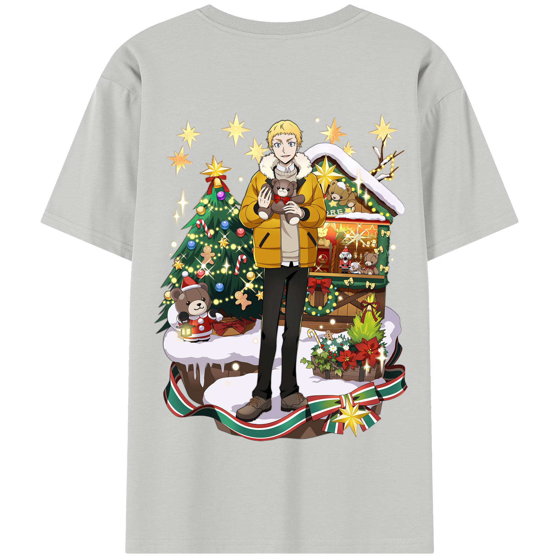 （画像用） 文豪ストレイドッグス Bungo Stray Dogs 綿100％半袖Tシャツ（背面プリント）