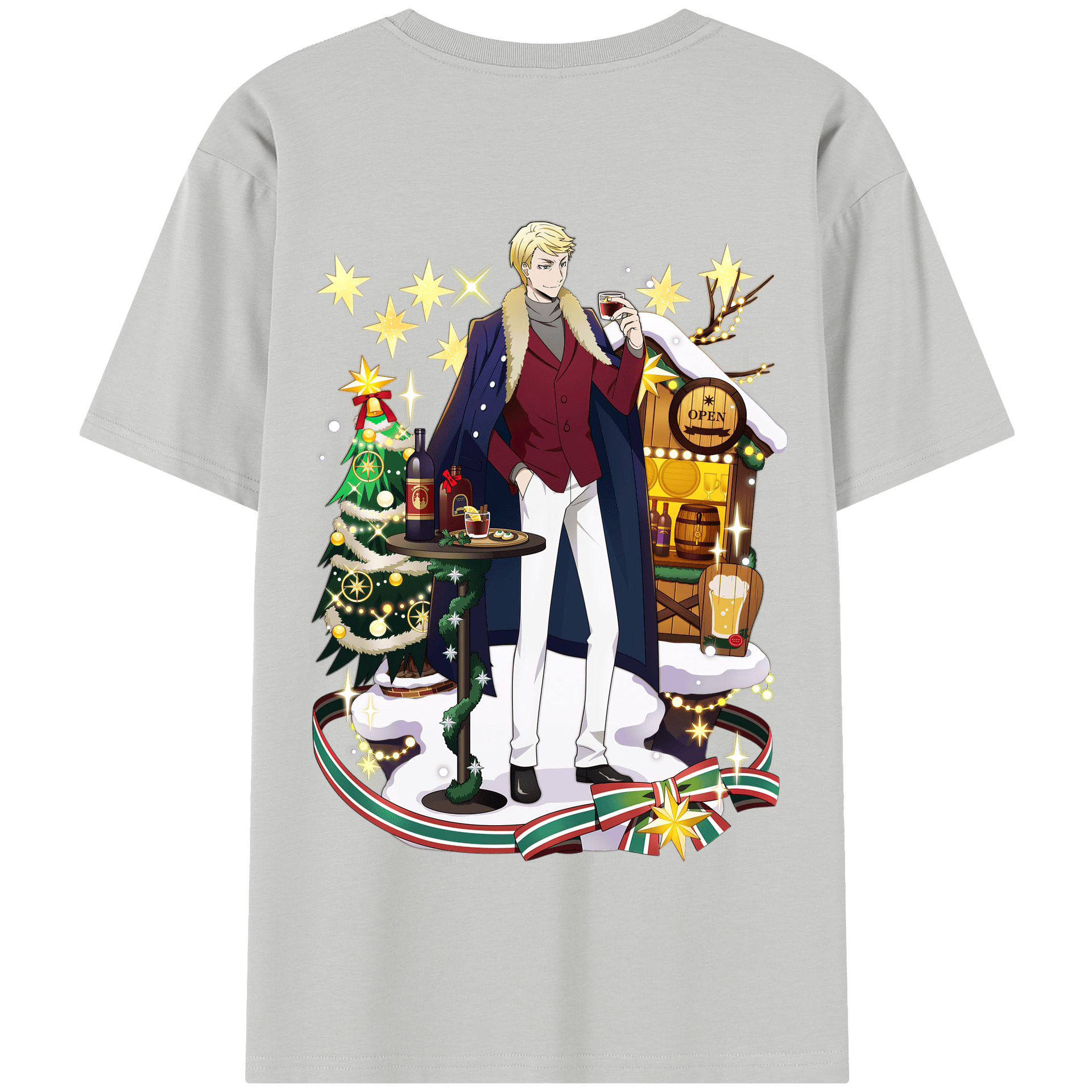 （画像用） 文豪ストレイドッグス Bungo Stray Dogs 綿100％半袖Tシャツ（背面プリント）