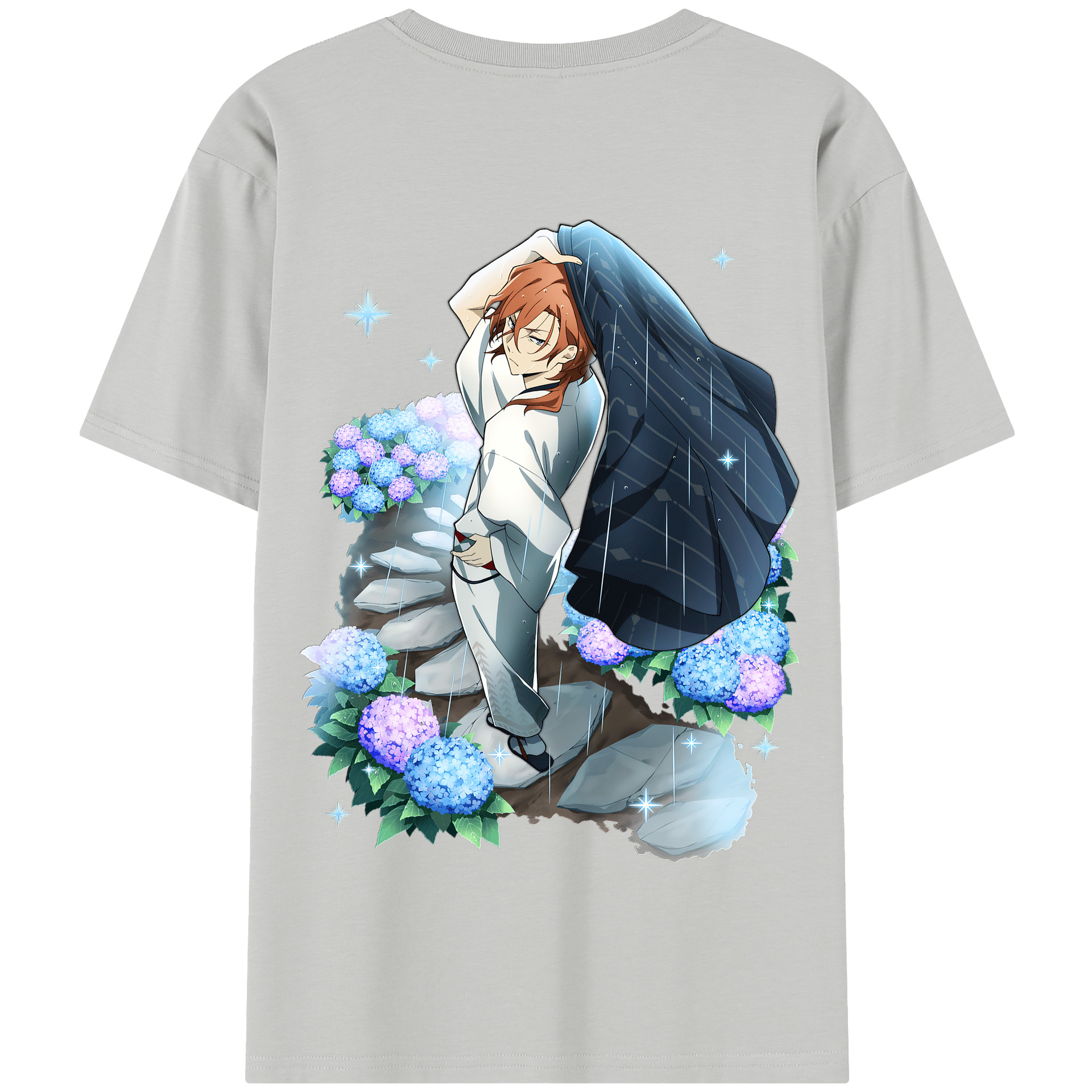 （画像用） 文豪ストレイドッグス Bungo Stray Dogs 綿100％半袖Tシャツ（背面プリント）