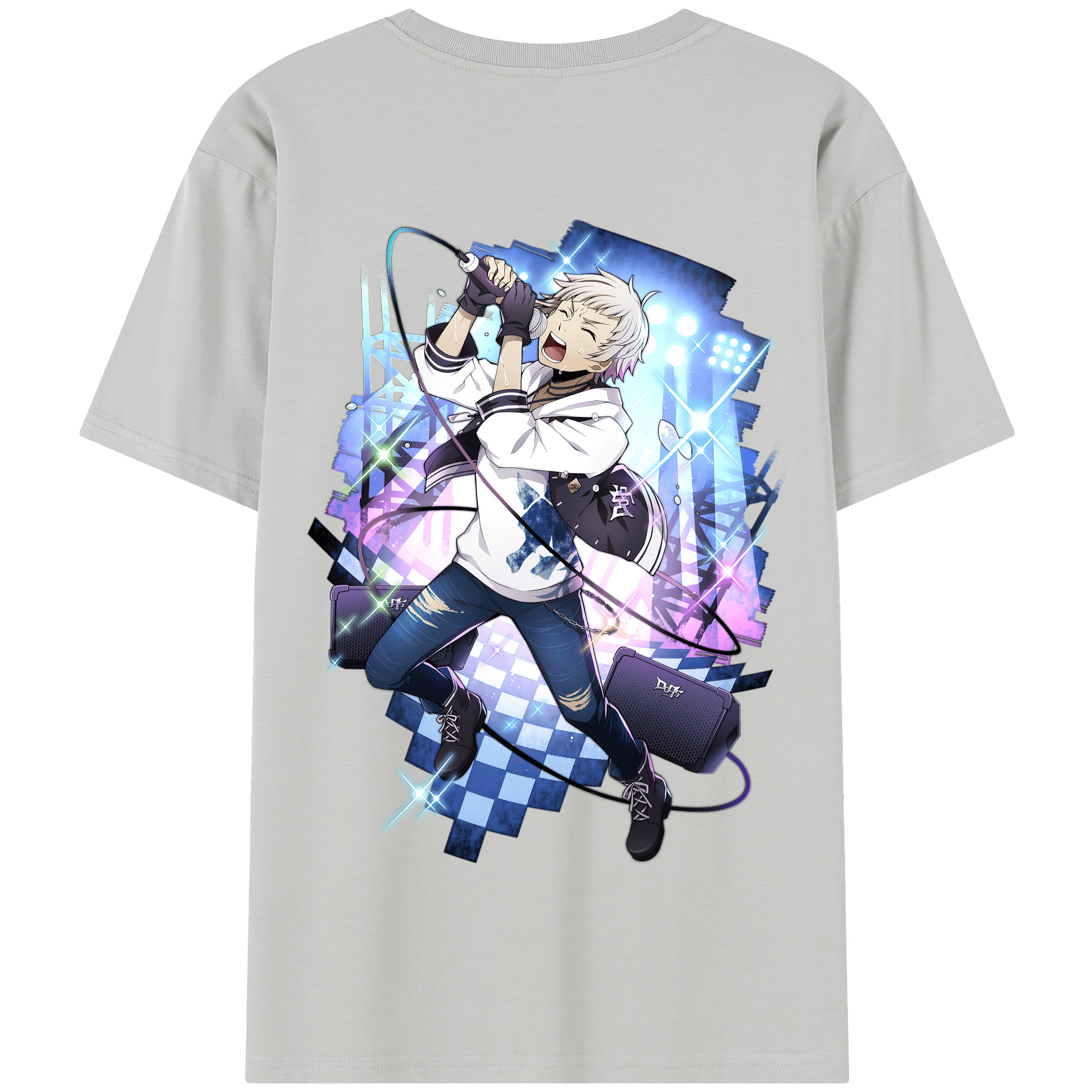 （画像用） 文豪ストレイドッグス Bungo Stray Dogs 綿100％半袖Tシャツ（背面プリント）