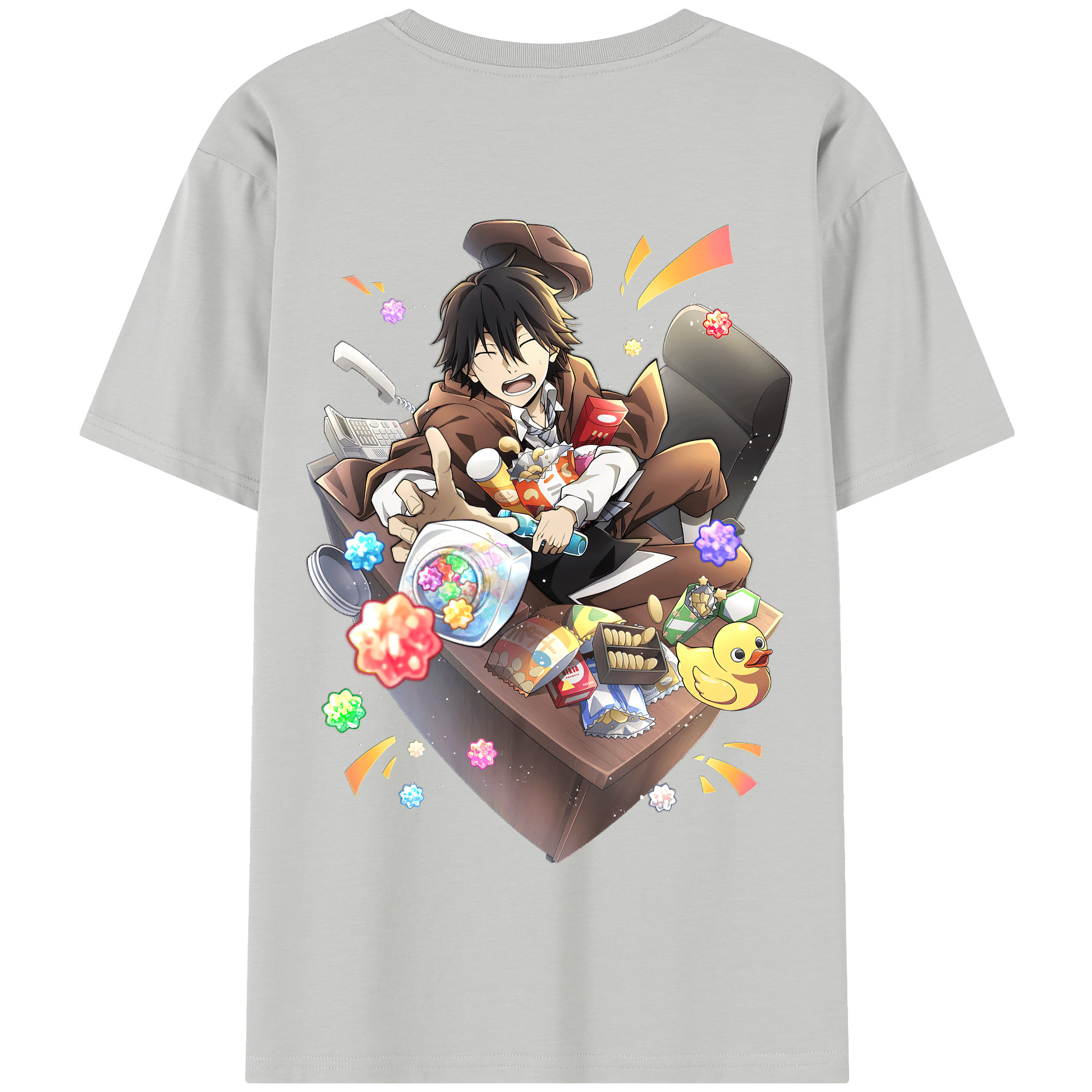 （画像用） 文豪ストレイドッグス Bungo Stray Dogs 綿100％半袖Tシャツ（背面プリント）