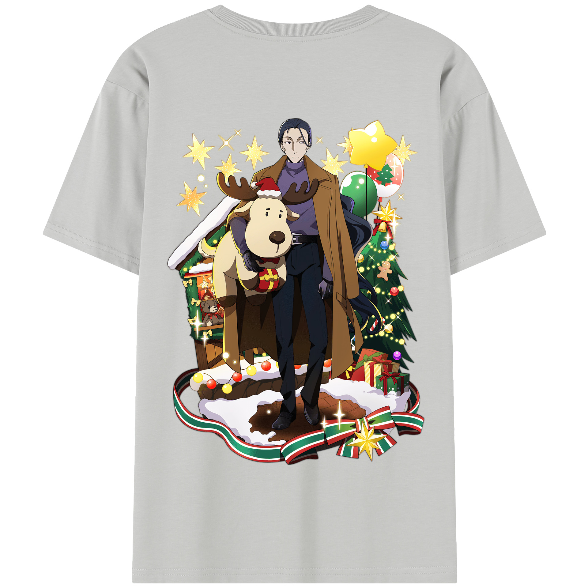（画像用） 文豪ストレイドッグス Bungo Stray Dogs 綿100％半袖Tシャツ（背面プリント）