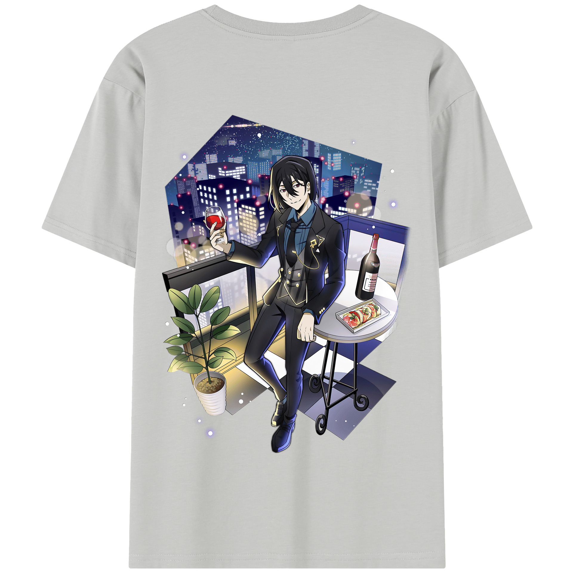 （画像用） 文豪ストレイドッグス Bungo Stray Dogs 綿100％半袖Tシャツ（背面プリント）