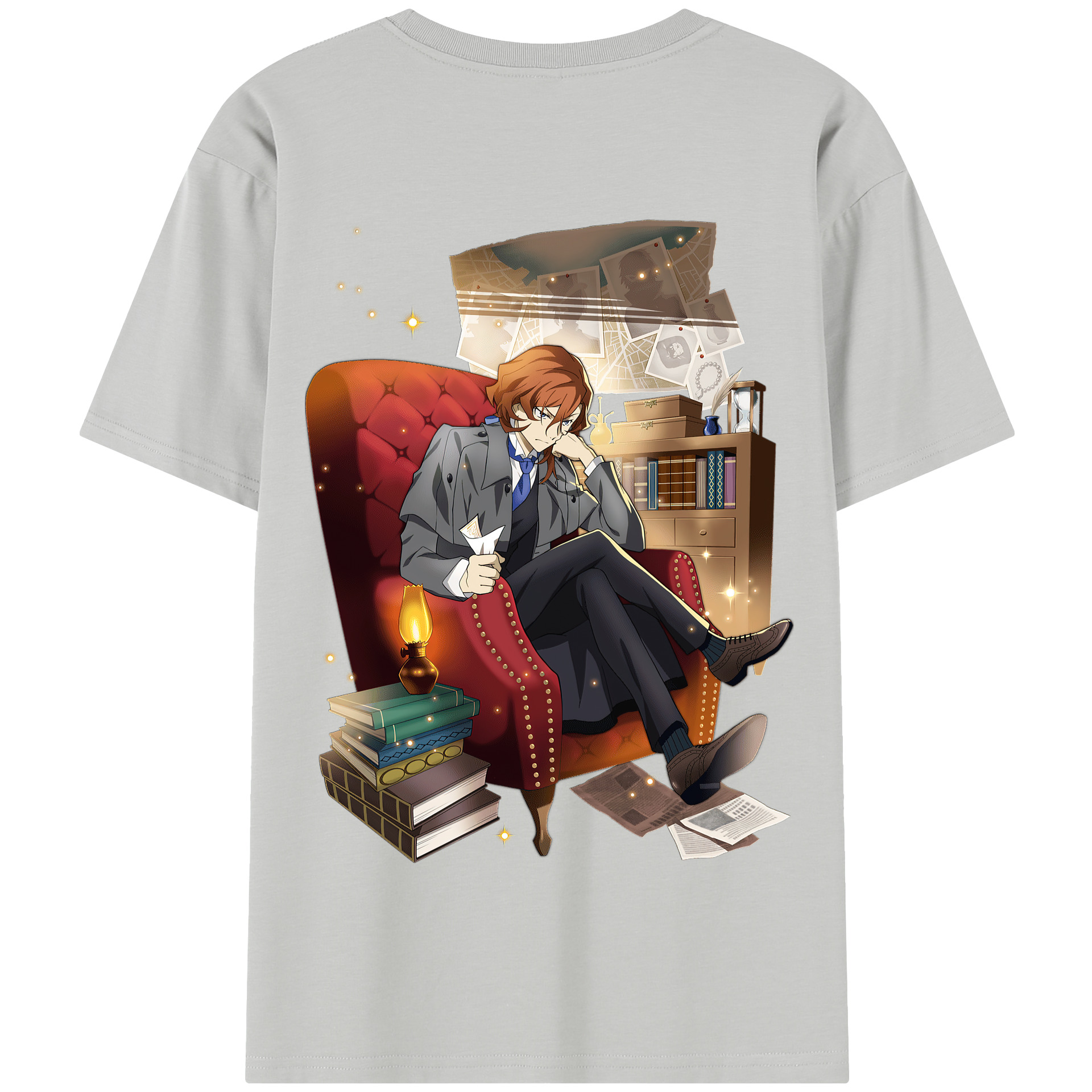 （画像用） 文豪ストレイドッグス Bungo Stray Dogs 綿100％半袖Tシャツ（背面プリント）