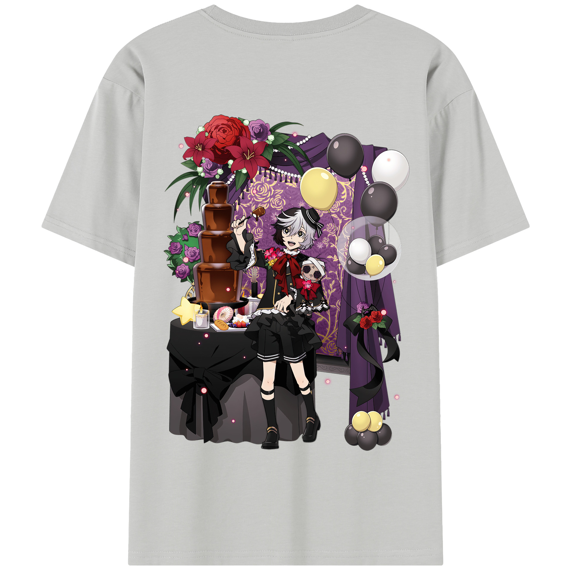 （画像用） 文豪ストレイドッグス Bungo Stray Dogs 綿100％半袖Tシャツ（背面プリント）