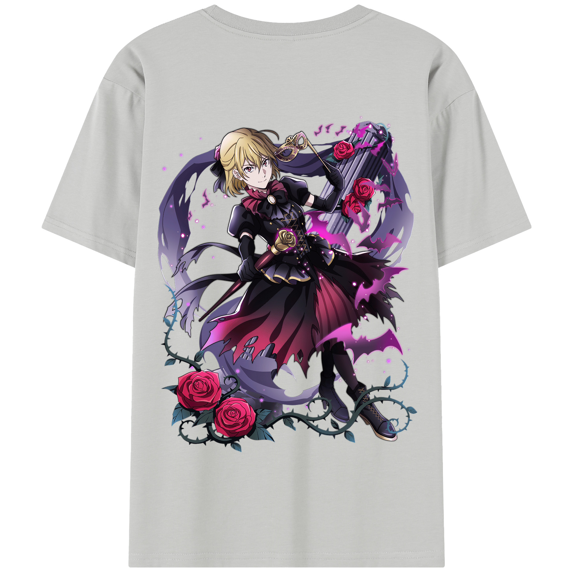 （画像用） 文豪ストレイドッグス Bungo Stray Dogs 綿100％半袖Tシャツ（背面プリント）