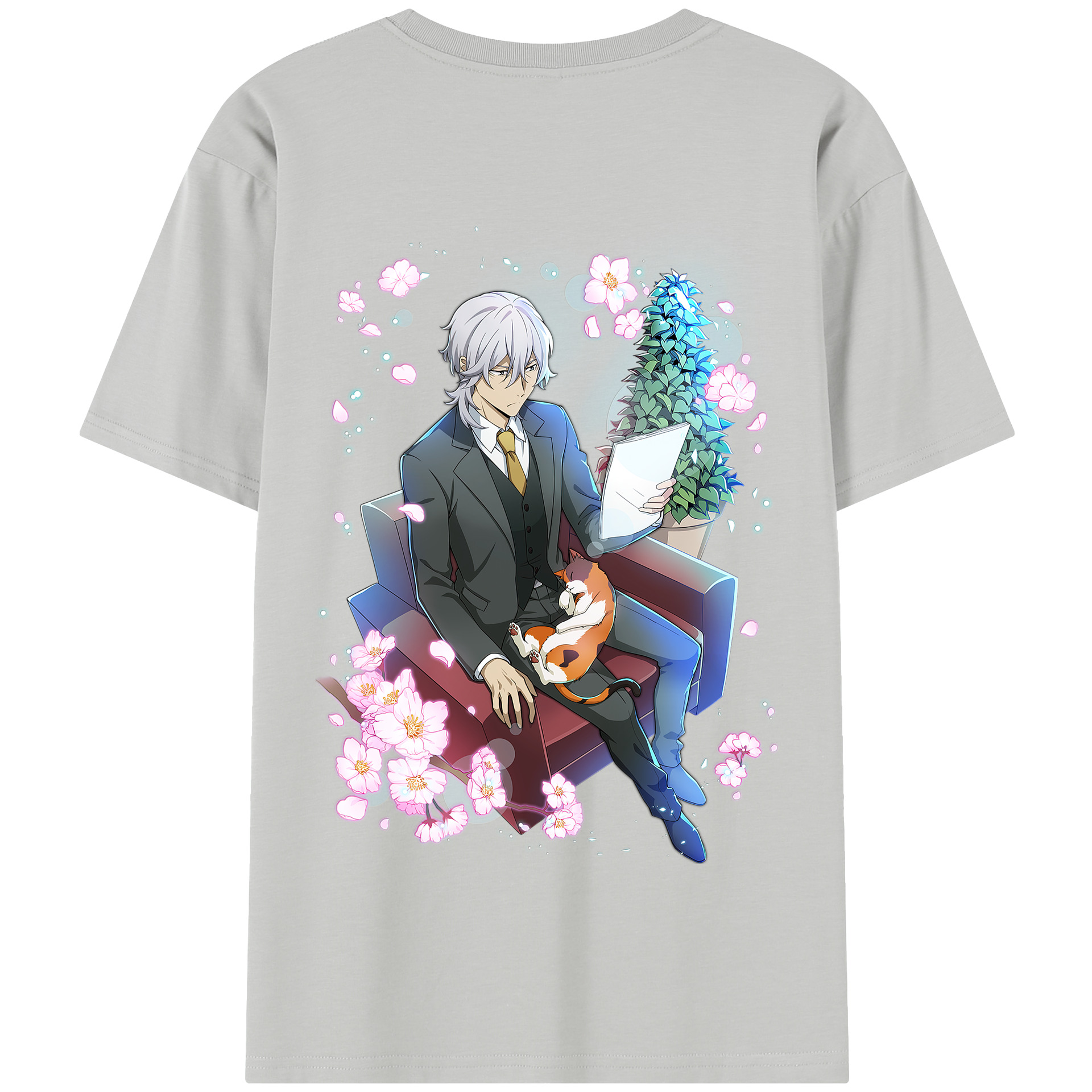 （画像用） 文豪ストレイドッグス Bungo Stray Dogs 綿100％半袖Tシャツ（背面プリント）