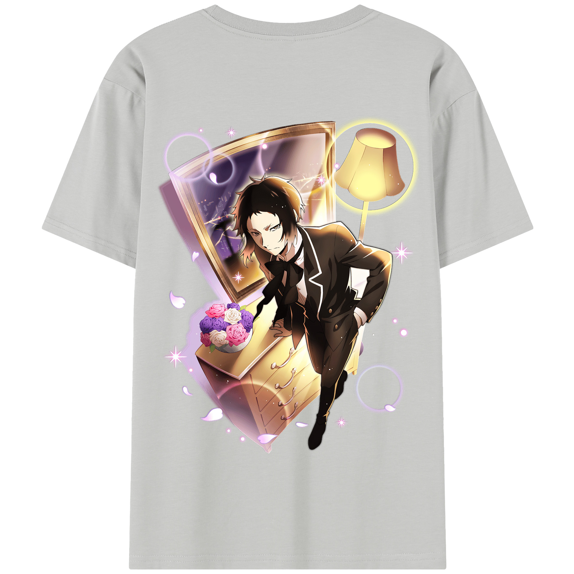（画像用） 文豪ストレイドッグス Bungo Stray Dogs 綿100％半袖Tシャツ（背面プリント）