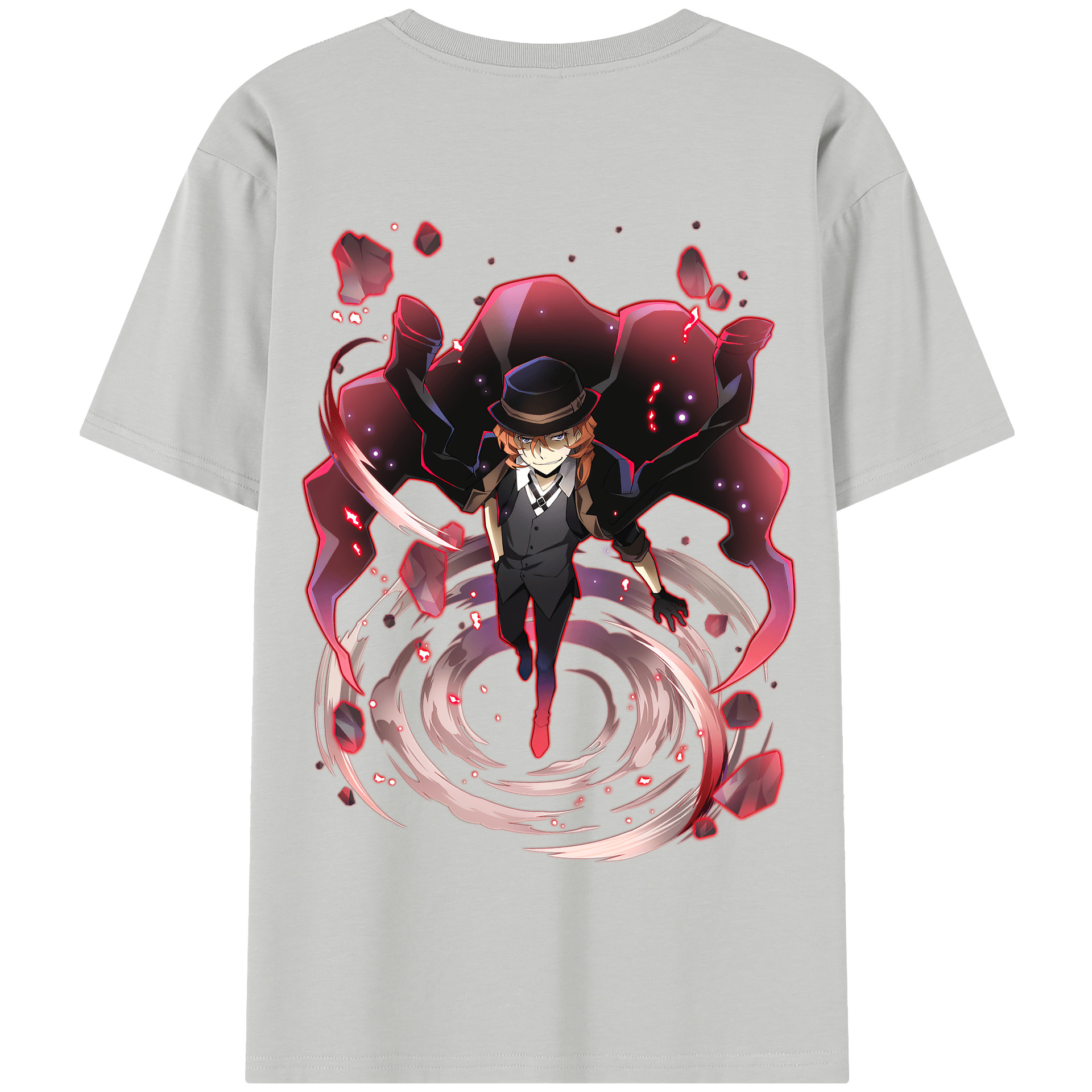 （画像用） 文豪ストレイドッグス Bungo Stray Dogs 綿100％半袖Tシャツ（背面プリント）
