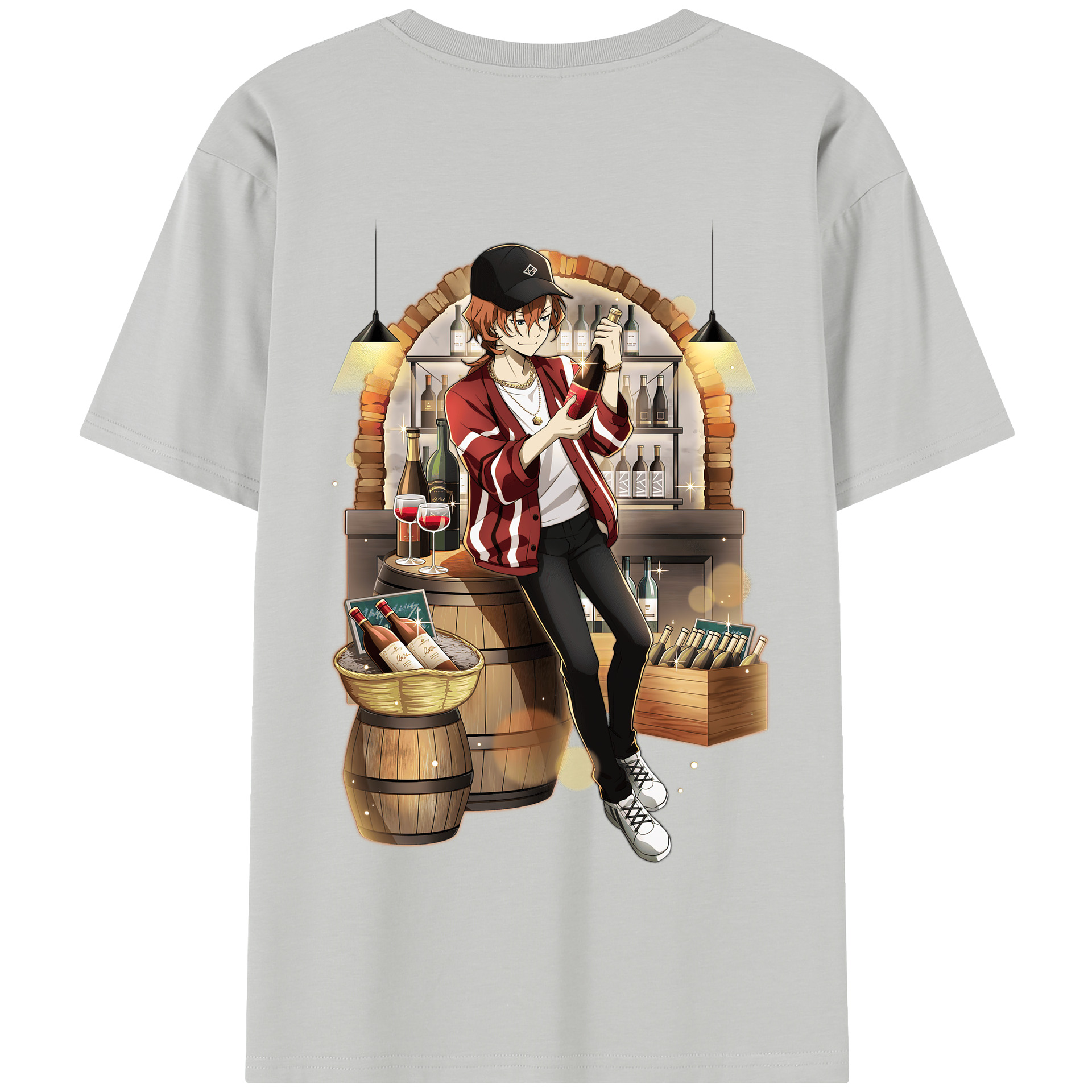 （画像用） 文豪ストレイドッグス Bungo Stray Dogs 綿100％半袖Tシャツ（背面プリント）