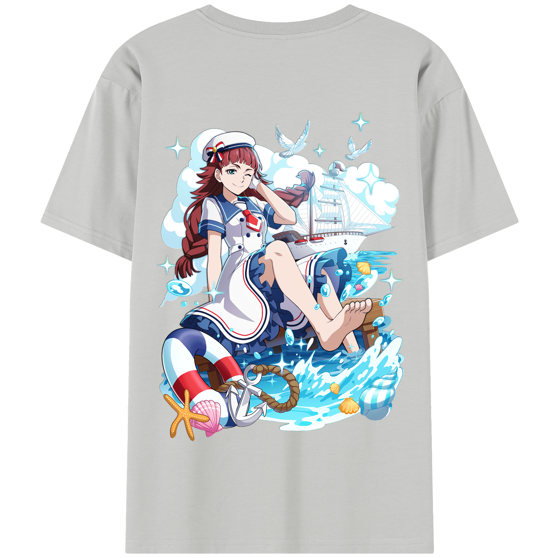 （画像用） 文豪ストレイドッグス Bungo Stray Dogs 綿100％半袖Tシャツ（背面プリント）