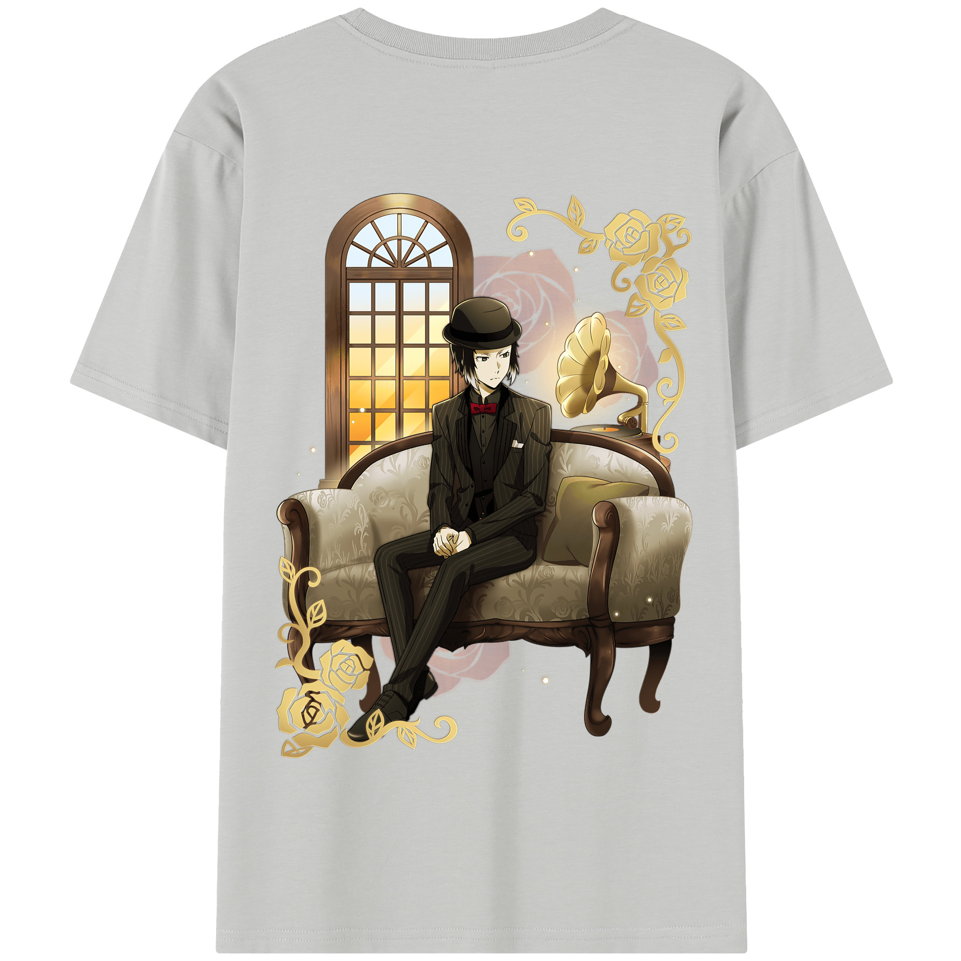 （画像用） 文豪ストレイドッグス Bungo Stray Dogs 綿100％半袖Tシャツ（背面プリント）