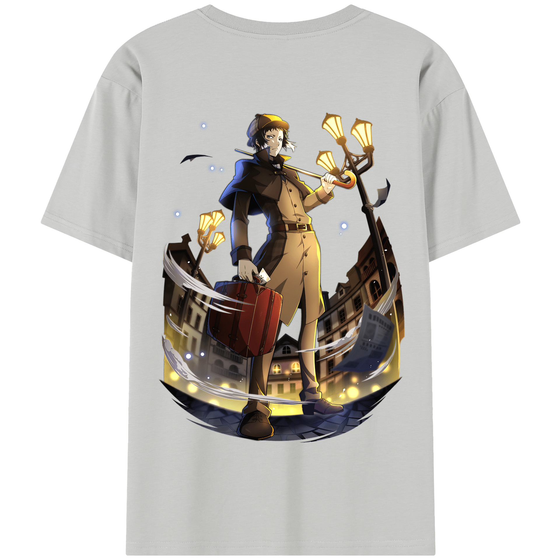 （画像用） 文豪ストレイドッグス Bungo Stray Dogs 綿100％半袖Tシャツ（背面プリント）