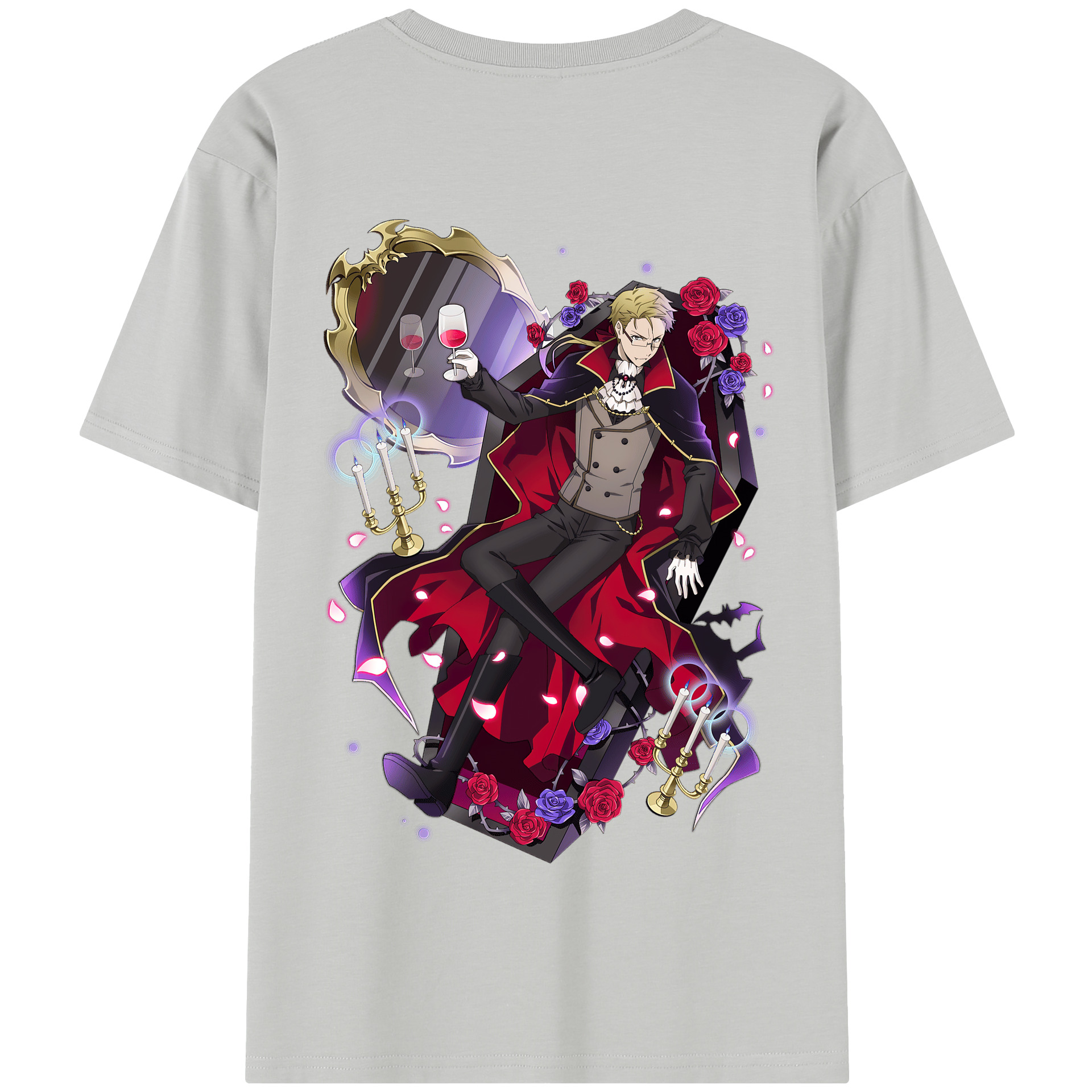 （画像用） 文豪ストレイドッグス Bungo Stray Dogs 綿100％半袖Tシャツ（背面プリント）