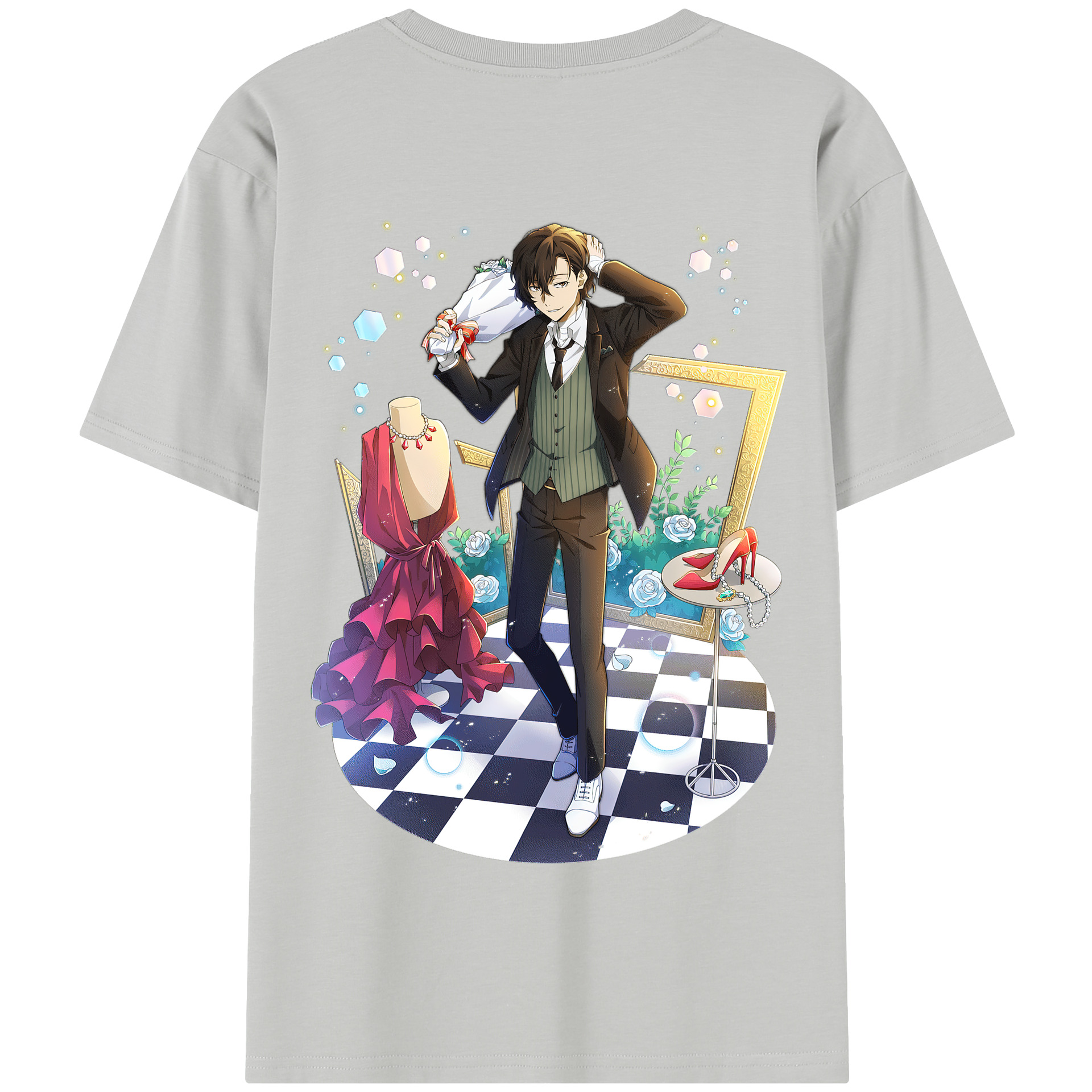 （画像用） 文豪ストレイドッグス Bungo Stray Dogs 綿100％半袖Tシャツ（背面プリント）