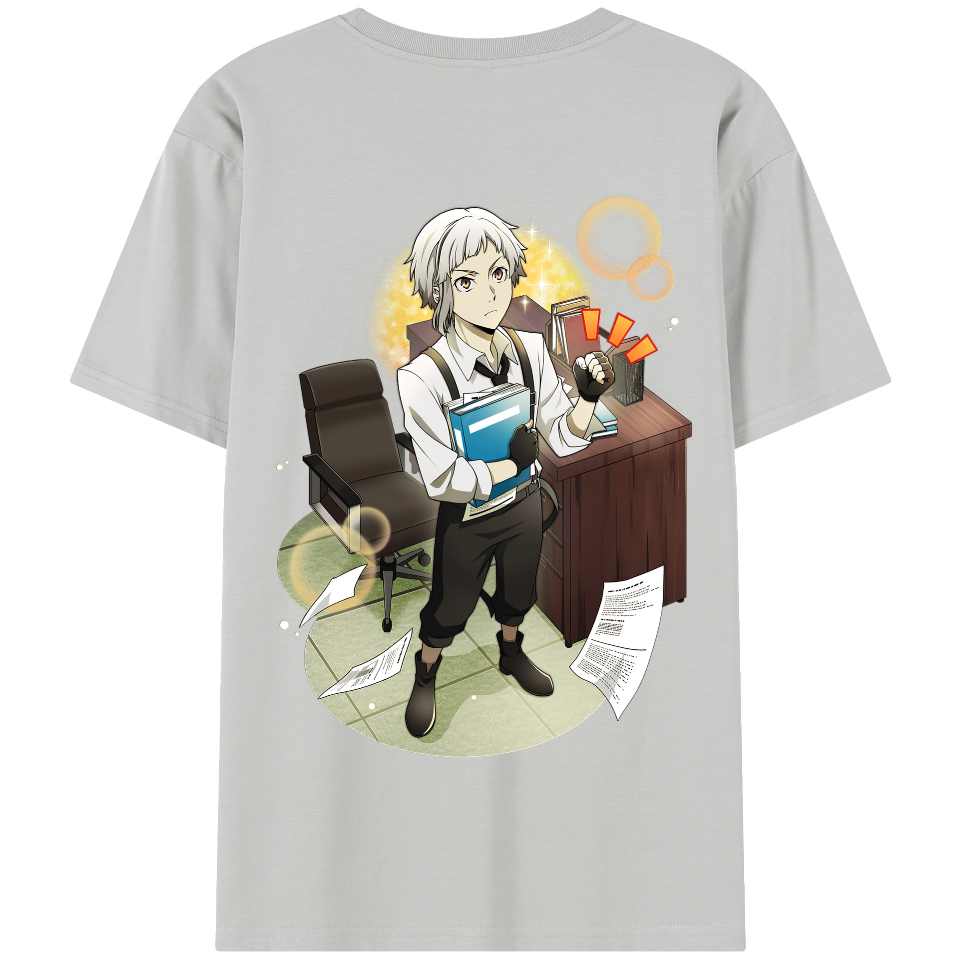 （画像用） 文豪ストレイドッグス Bungo Stray Dogs 綿100％半袖Tシャツ（背面プリント）