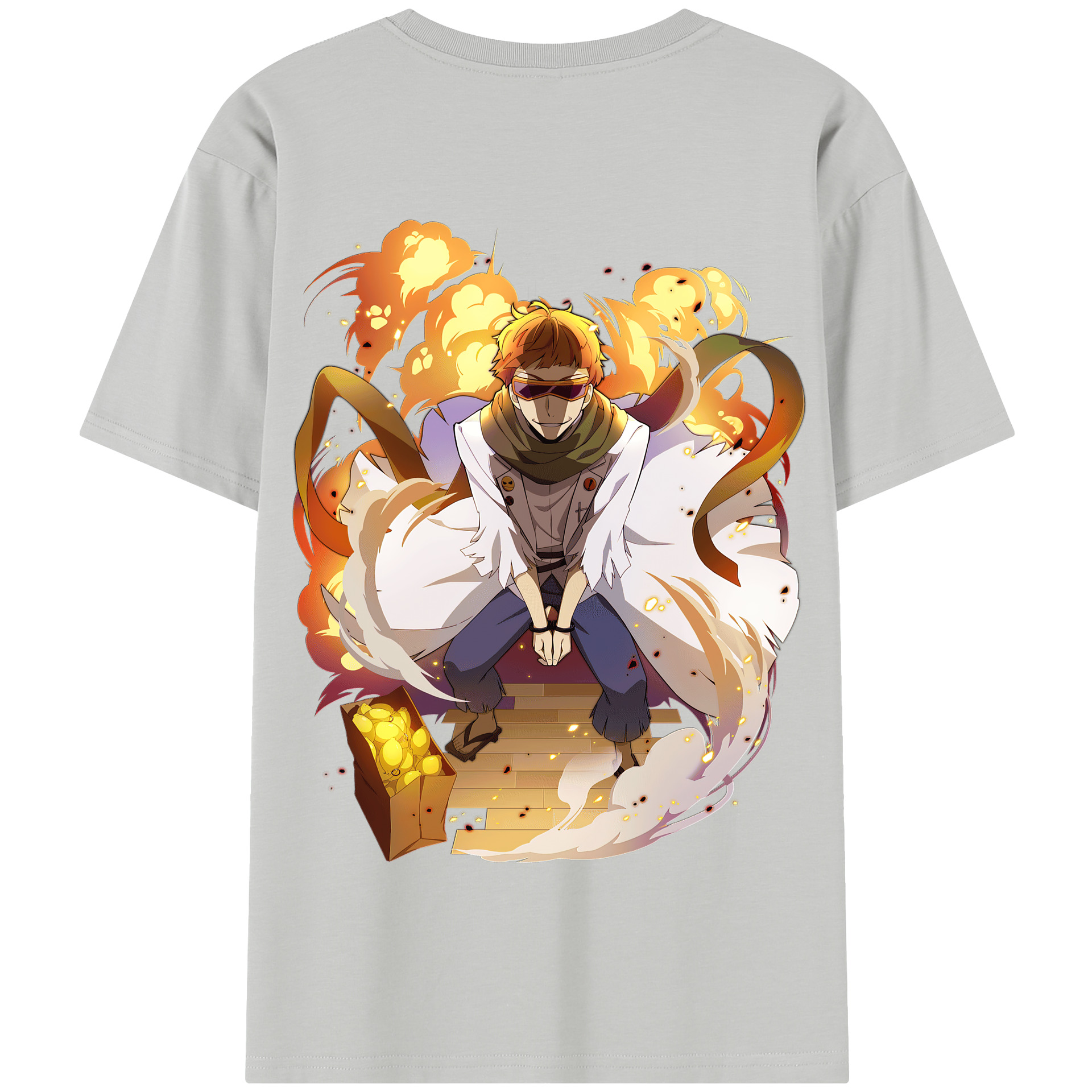 （画像用） 文豪ストレイドッグス Bungo Stray Dogs 綿100％半袖Tシャツ（背面プリント）