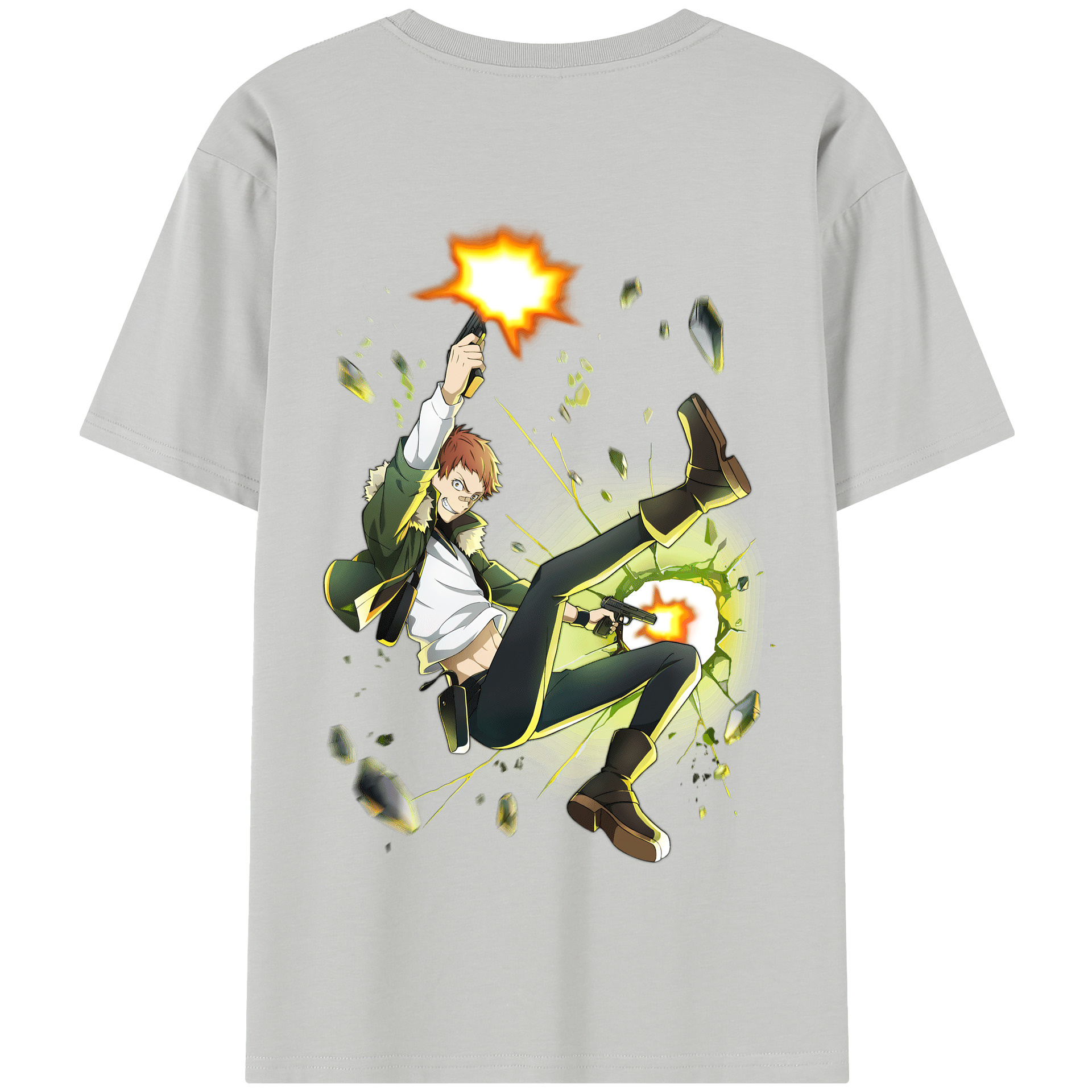 （画像用） 文豪ストレイドッグス Bungo Stray Dogs 綿100％半袖Tシャツ（背面プリント）