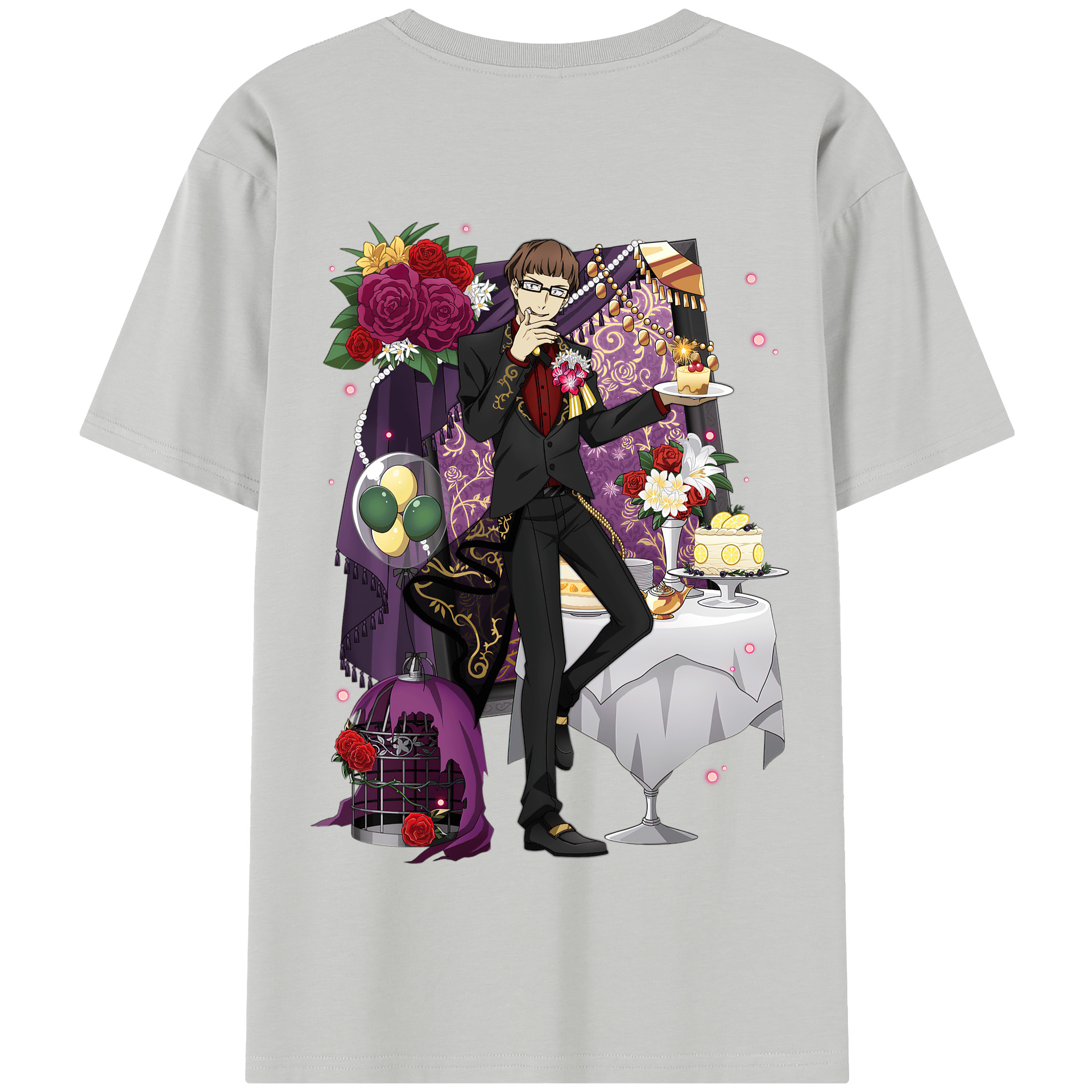（画像用） 文豪ストレイドッグス Bungo Stray Dogs 綿100％半袖Tシャツ（背面プリント）