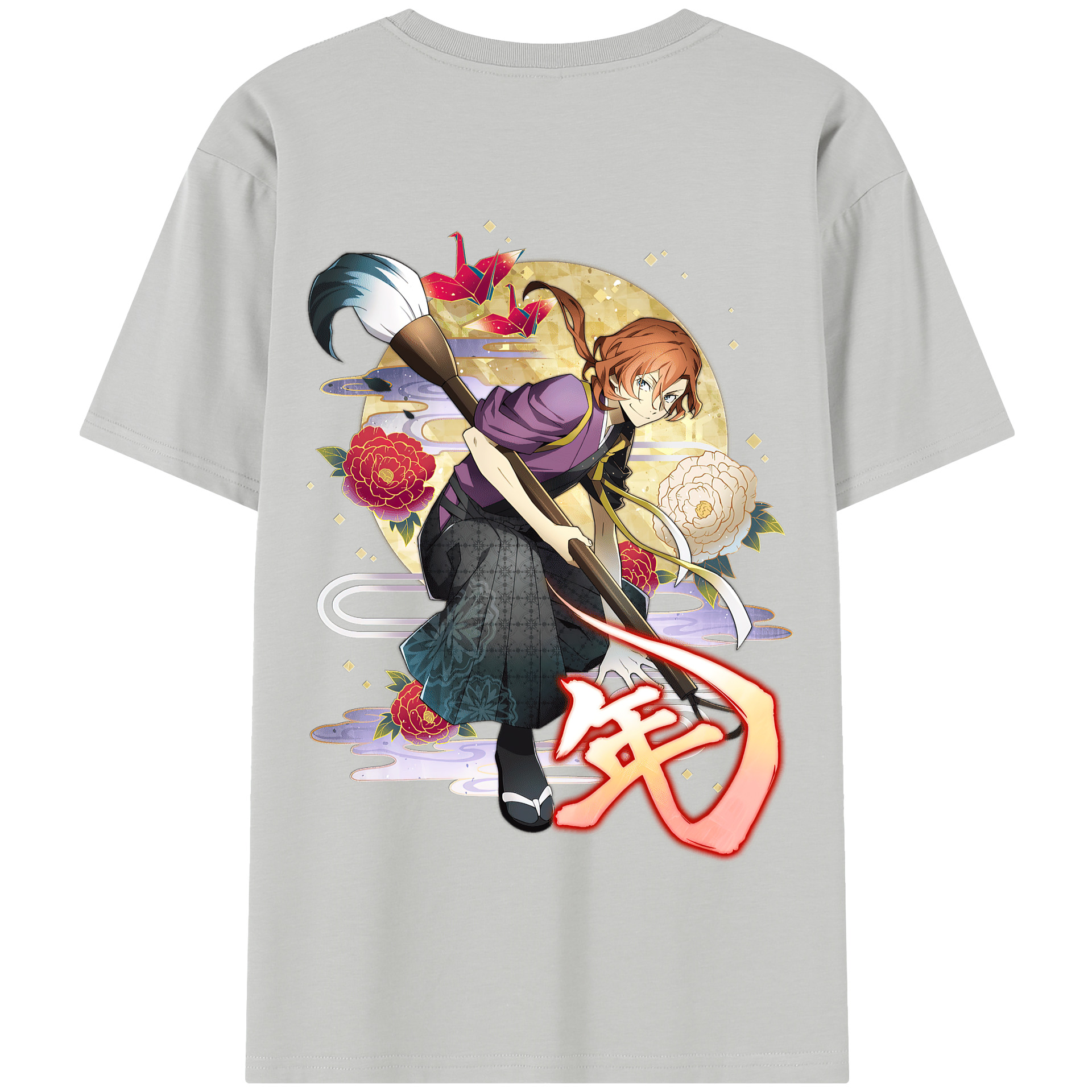（画像用） 文豪ストレイドッグス Bungo Stray Dogs 綿100％半袖Tシャツ（背面プリント）