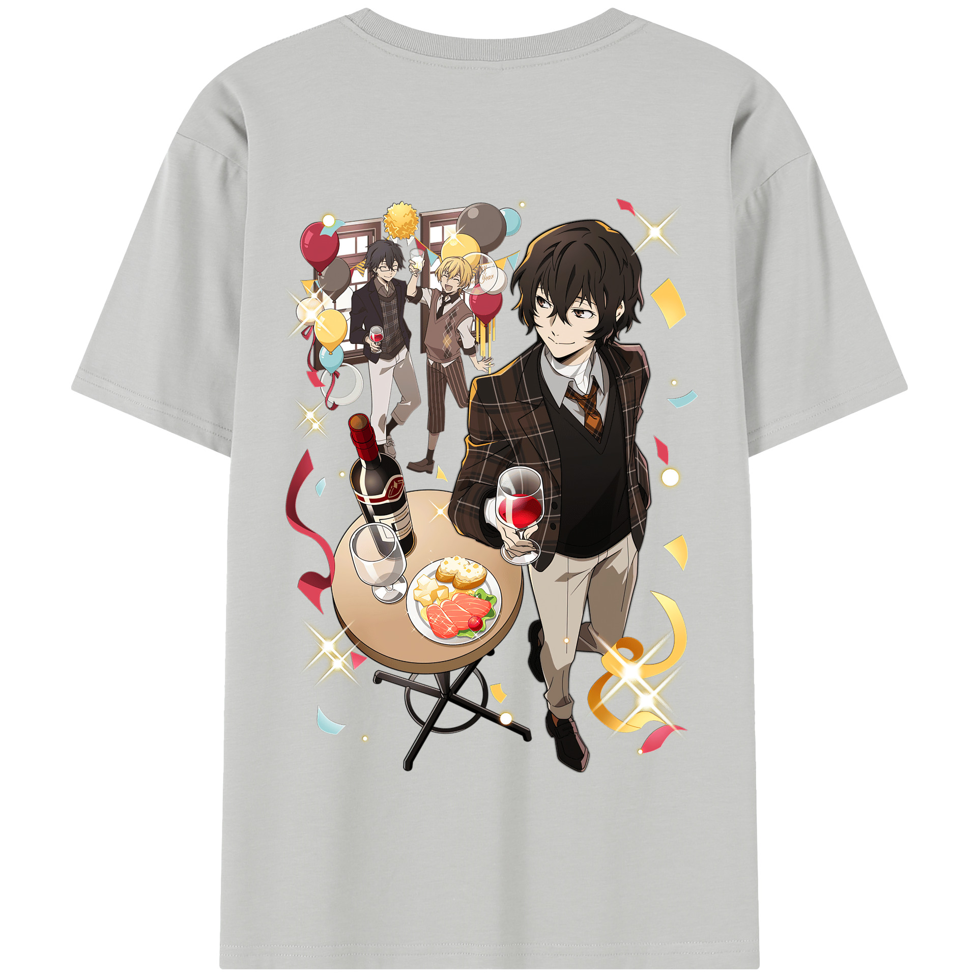 （画像用） 文豪ストレイドッグス Bungo Stray Dogs 綿100％半袖Tシャツ（背面プリント）