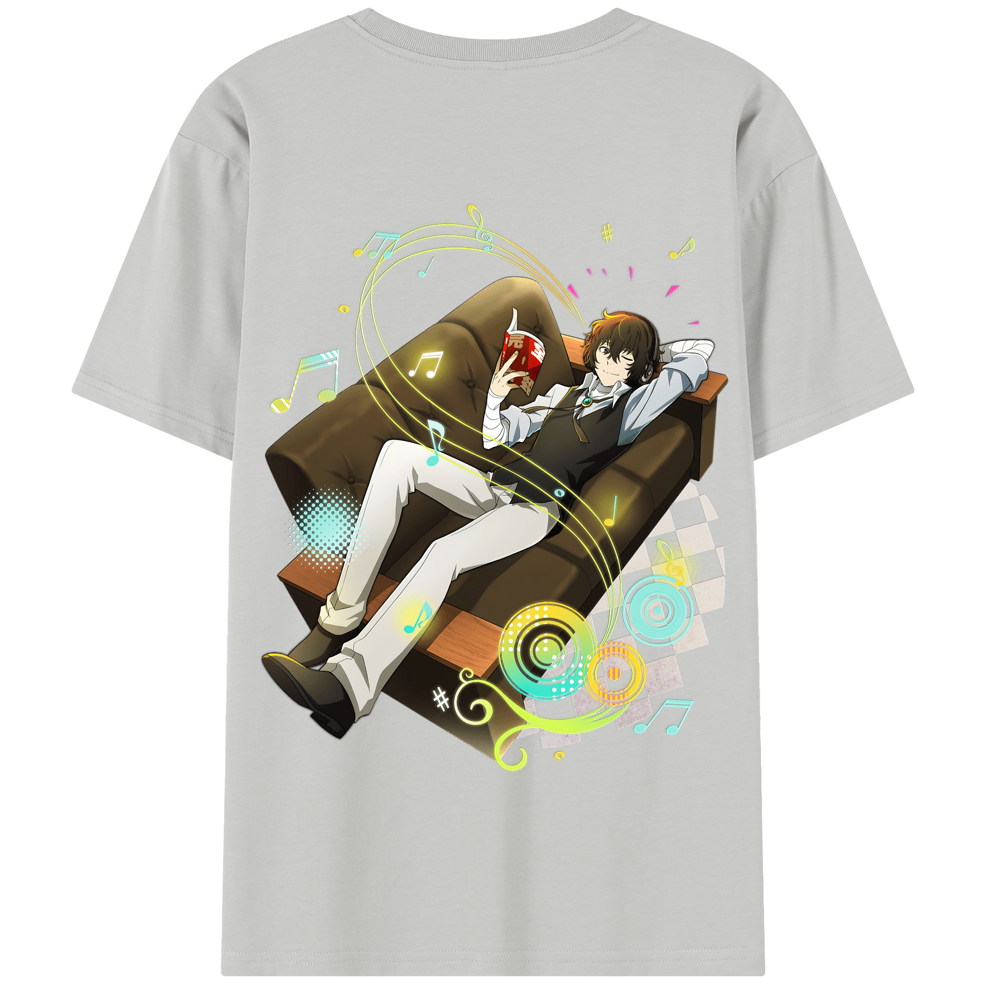 （画像用） 文豪ストレイドッグス Bungo Stray Dogs 綿100％半袖Tシャツ（背面プリント）