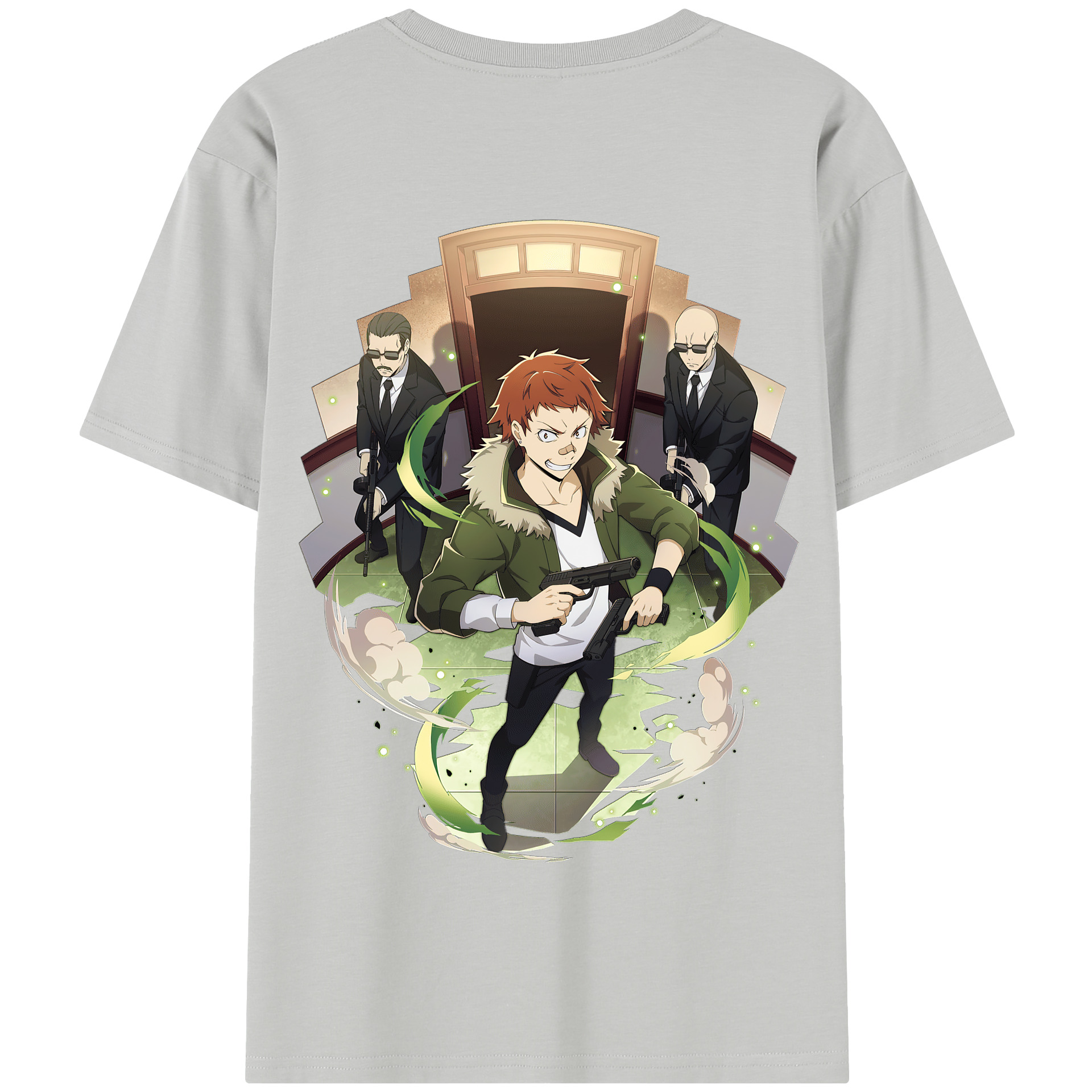 （画像用） 文豪ストレイドッグス Bungo Stray Dogs 綿100％半袖Tシャツ（背面プリント）