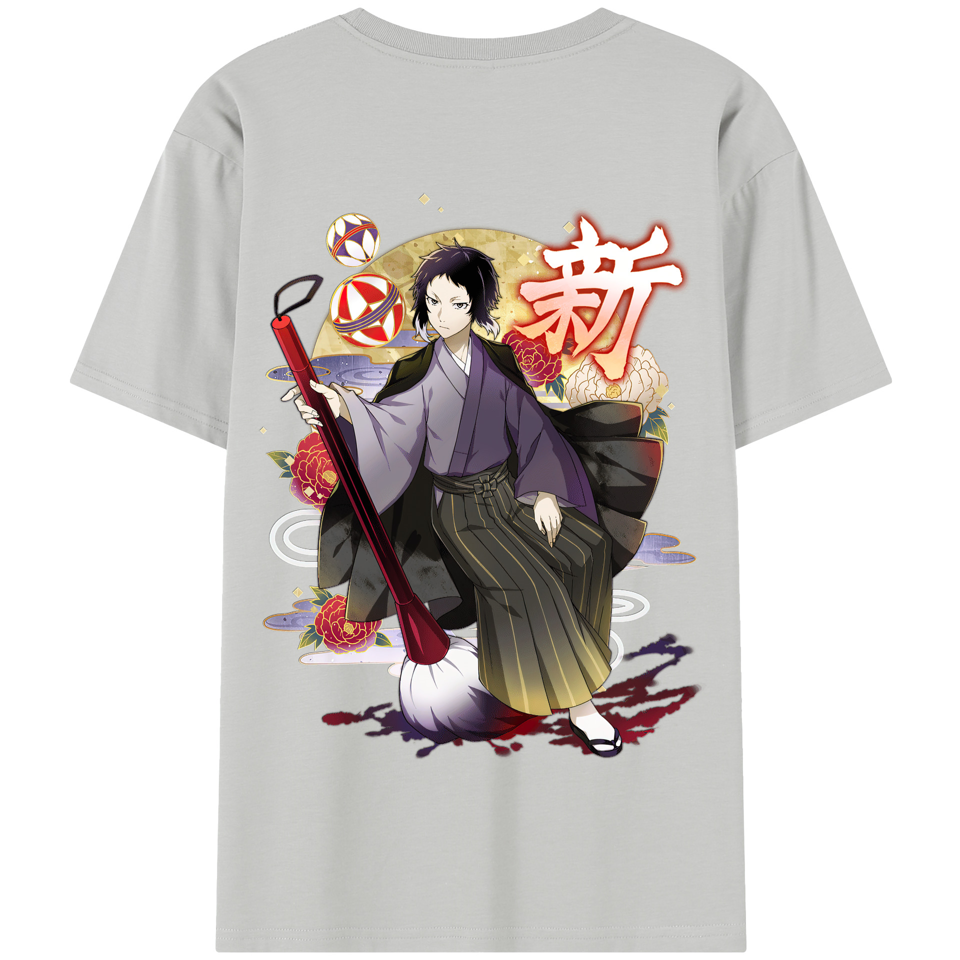 （画像用） 文豪ストレイドッグス Bungo Stray Dogs 綿100％半袖Tシャツ（背面プリント）