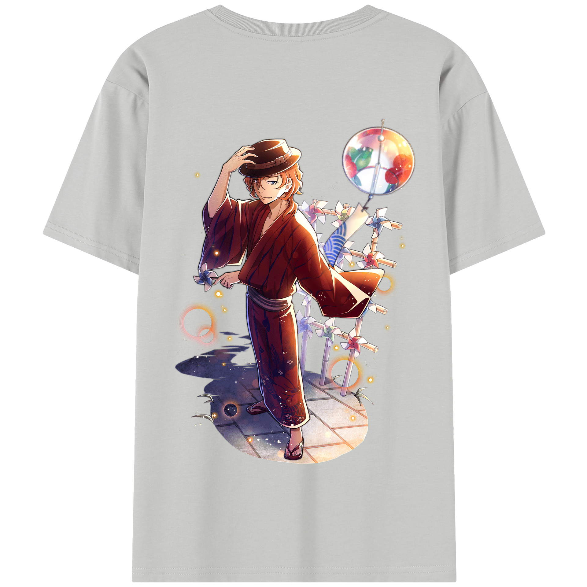 （画像用） 文豪ストレイドッグス Bungo Stray Dogs 綿100％半袖Tシャツ（背面プリント）