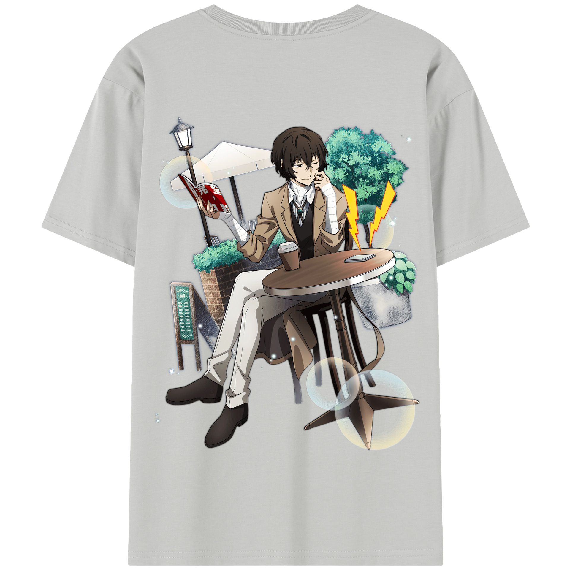 （画像用） 文豪ストレイドッグス Bungo Stray Dogs 綿100％半袖Tシャツ（背面プリント）