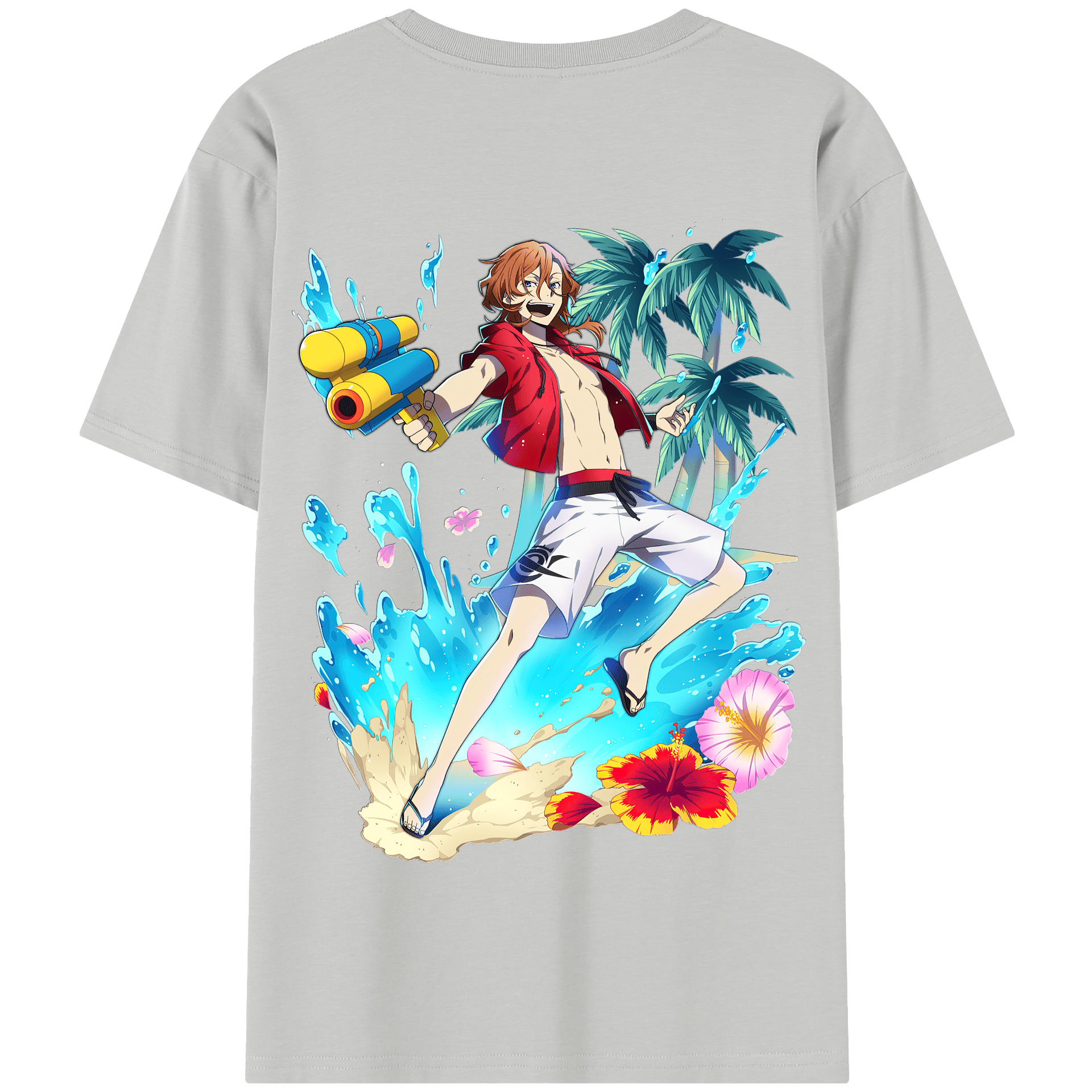 （画像用） 文豪ストレイドッグス Bungo Stray Dogs 綿100％半袖Tシャツ（背面プリント）