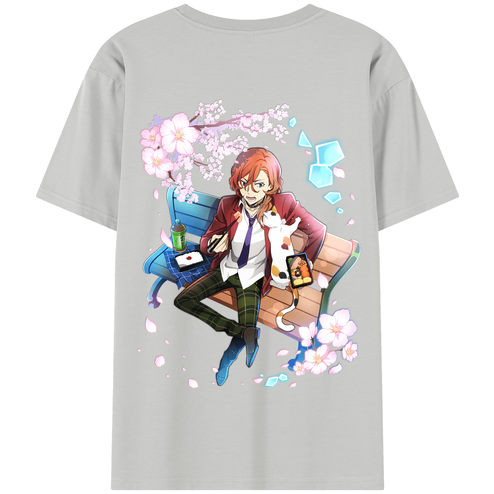 （画像用） 文豪ストレイドッグス Bungo Stray Dogs 綿100％半袖Tシャツ（背面プリント）