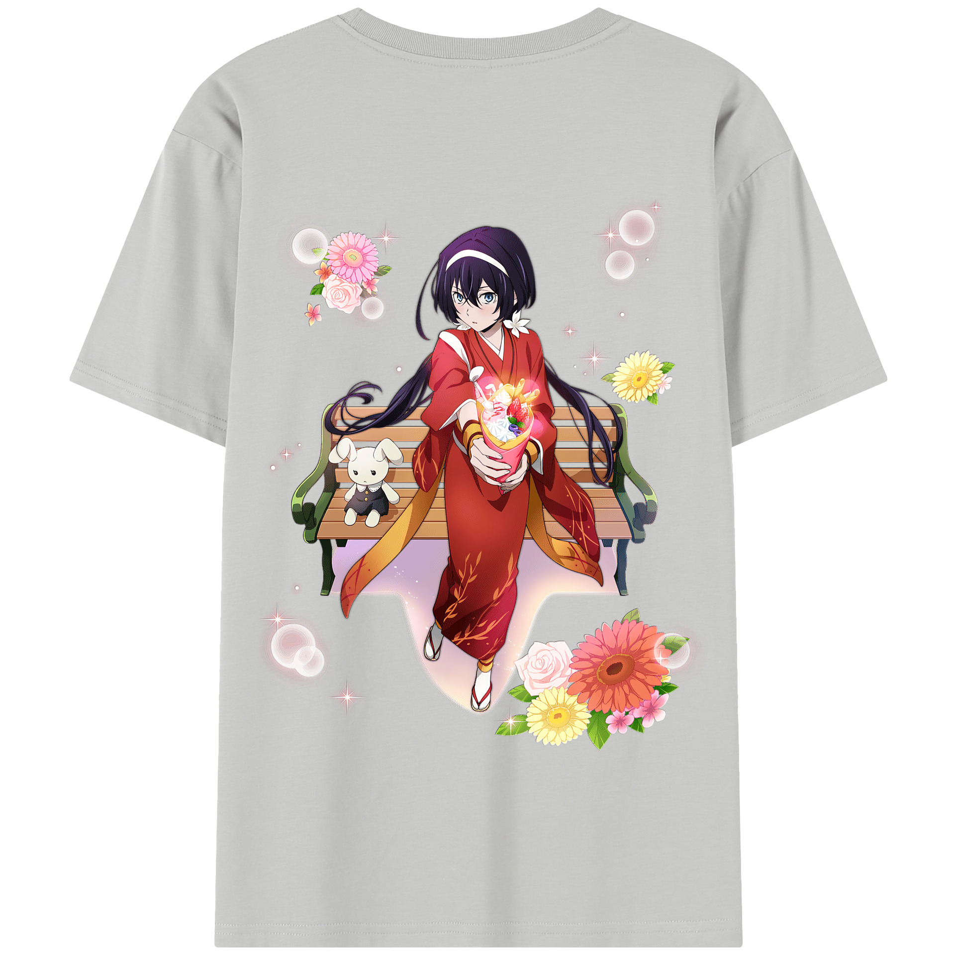 （画像用） 文豪ストレイドッグス Bungo Stray Dogs 綿100％半袖Tシャツ（背面プリント）