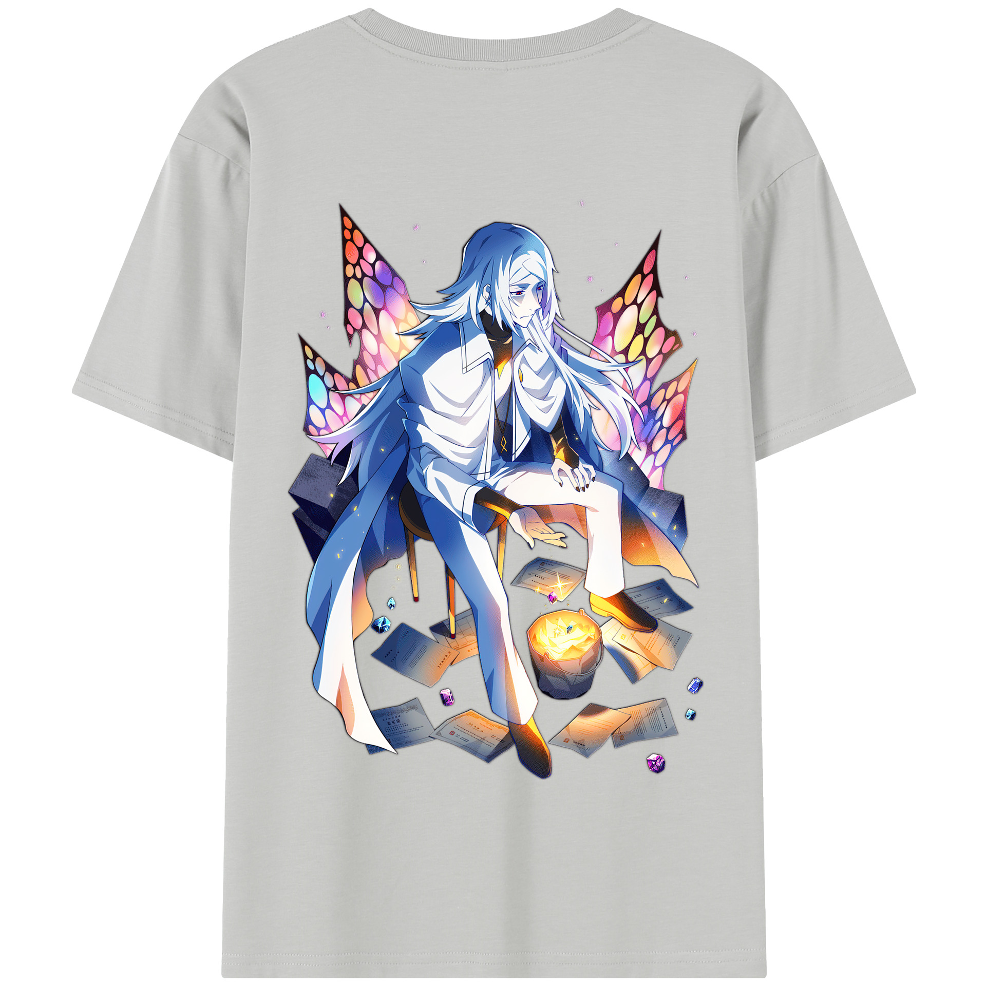 （画像用） 文豪ストレイドッグス Bungo Stray Dogs 綿100％半袖Tシャツ（背面プリント）