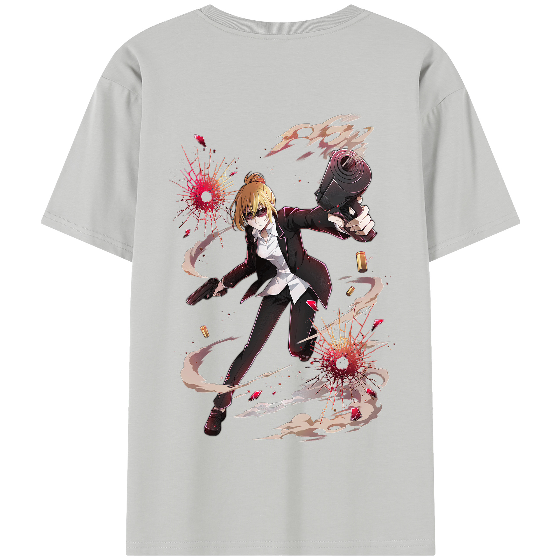 （画像用） 文豪ストレイドッグス Bungo Stray Dogs 綿100％半袖Tシャツ（背面プリント）