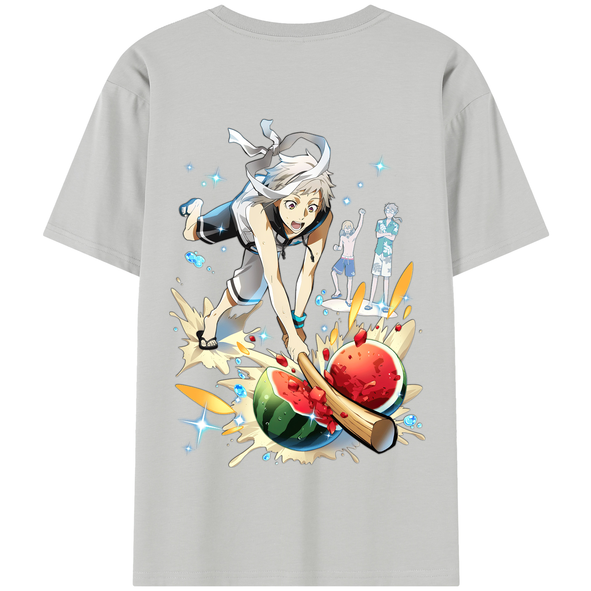 （画像用） 文豪ストレイドッグス Bungo Stray Dogs 綿100％半袖Tシャツ（背面プリント）