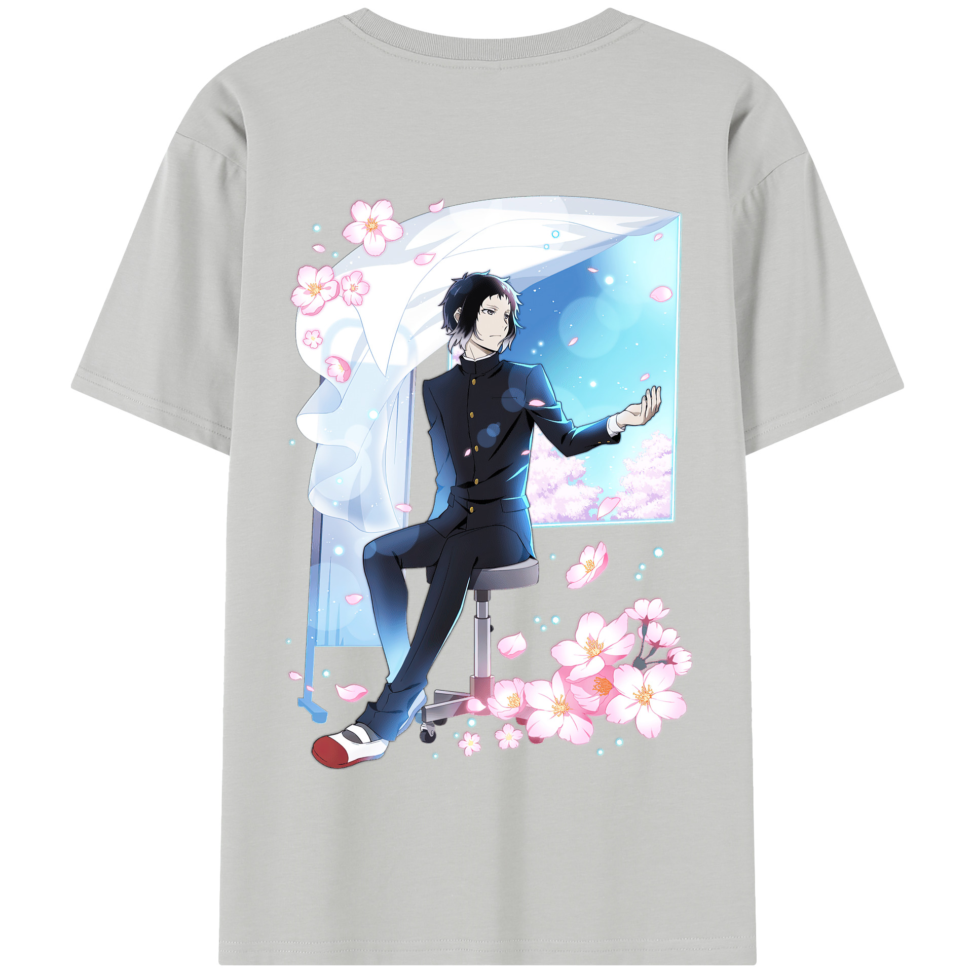 （画像用） 文豪ストレイドッグス Bungo Stray Dogs 綿100％半袖Tシャツ（背面プリント）
