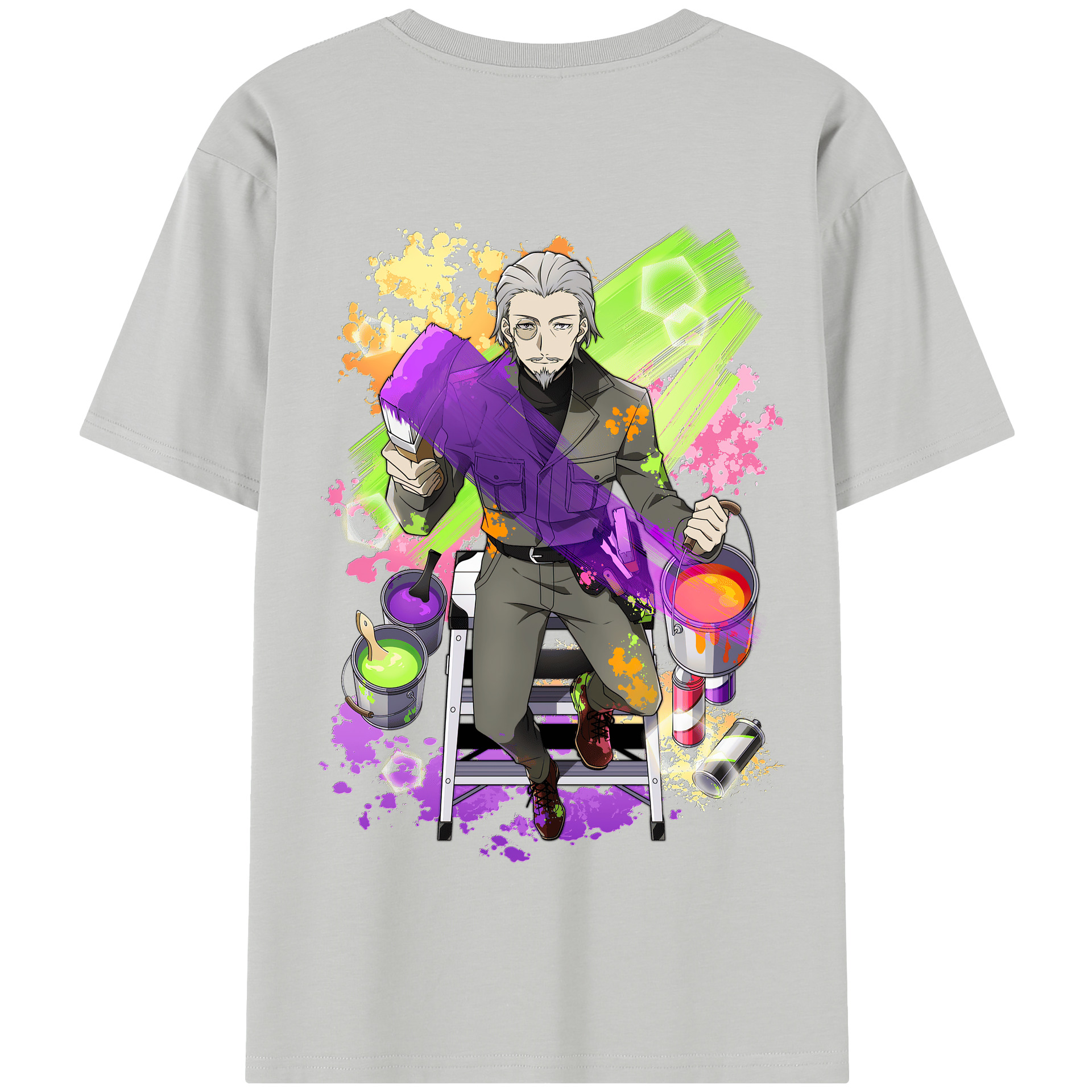 （画像用） 文豪ストレイドッグス Bungo Stray Dogs 綿100％半袖Tシャツ（背面プリント）